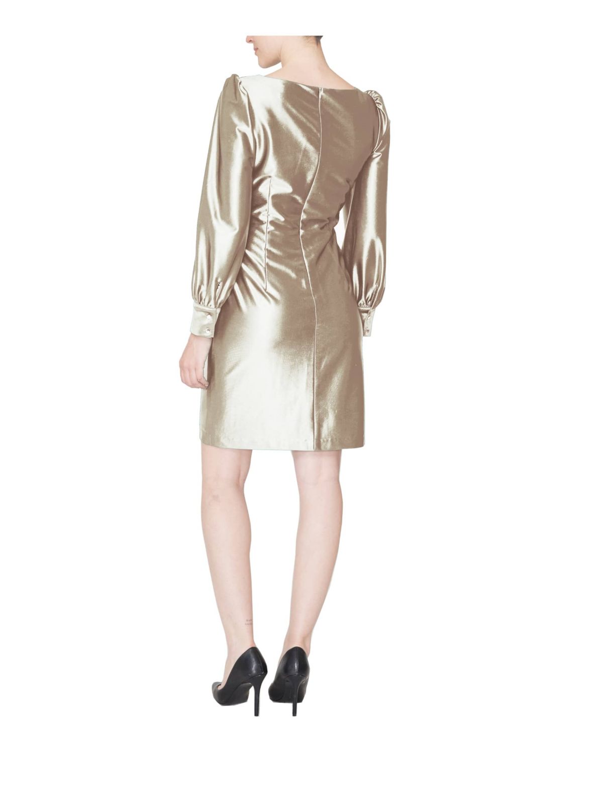 BOATNECK FAUX WRAP MINI