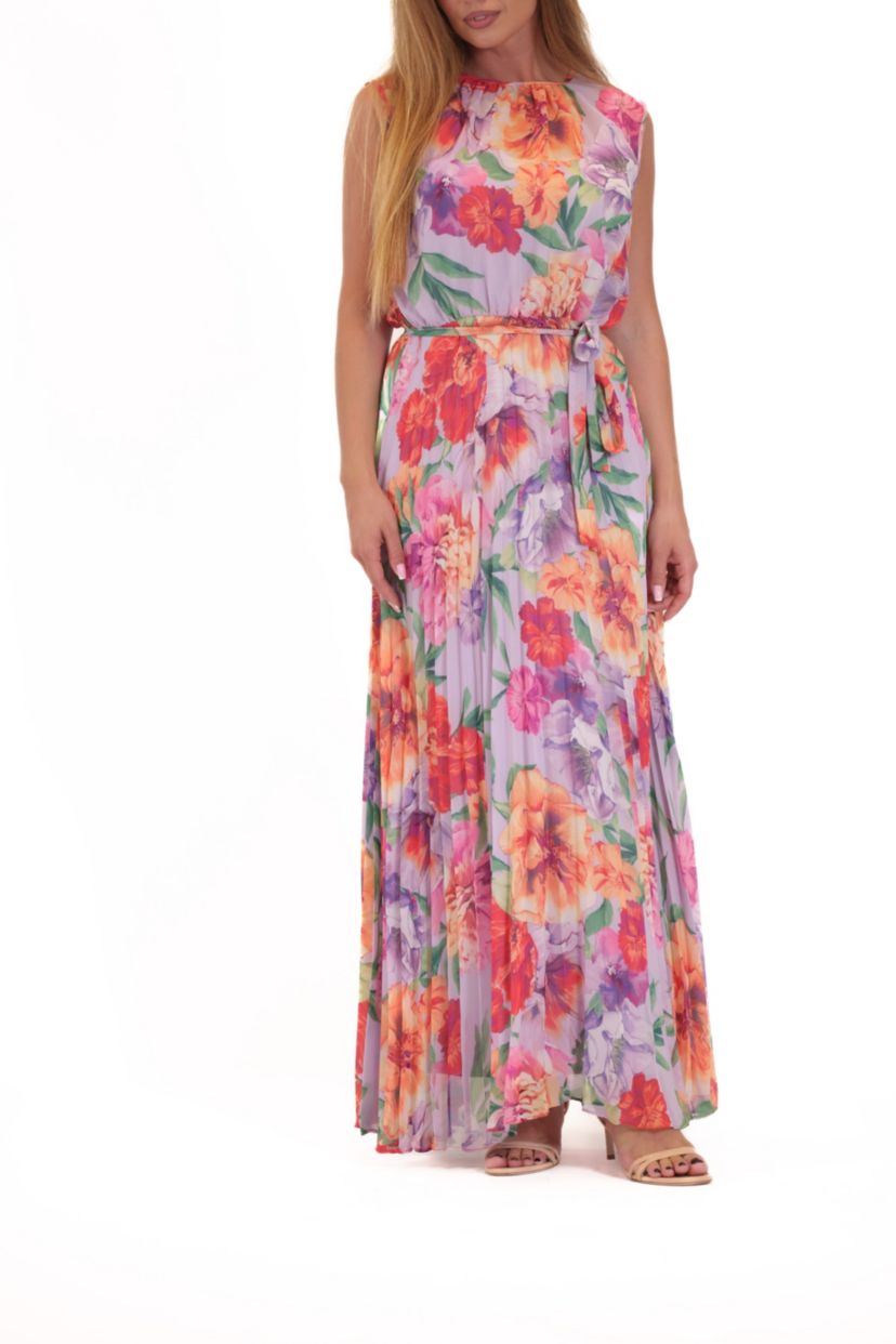 PLEATED MAXI DRESS