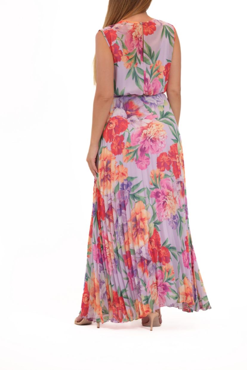PLEATED MAXI DRESS