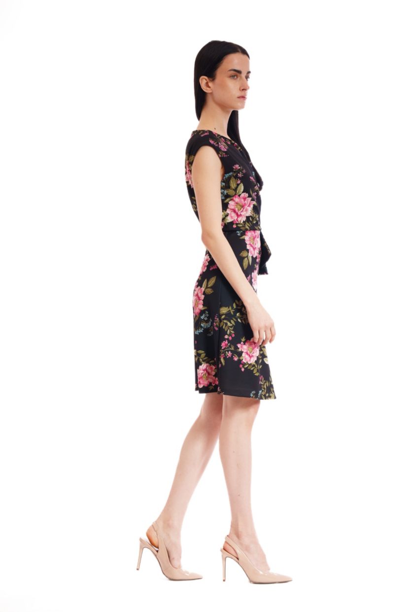 BOATNECK FAUX WRAP MINI
