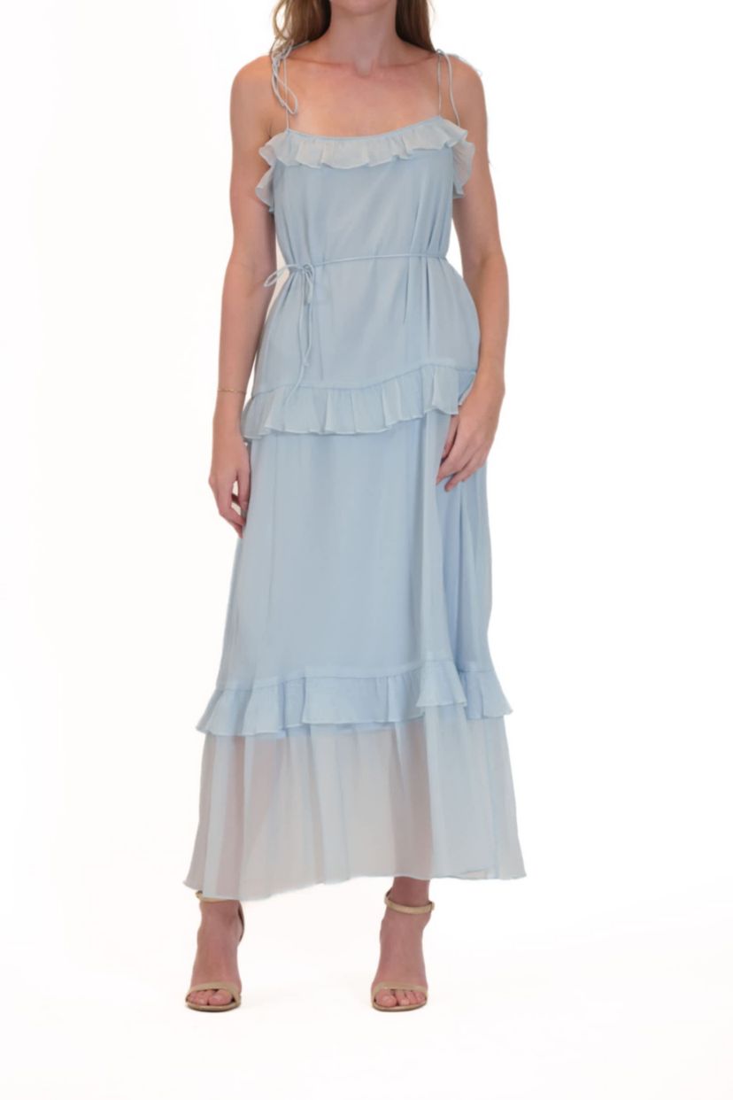 RUFFLE MAXI DRESS