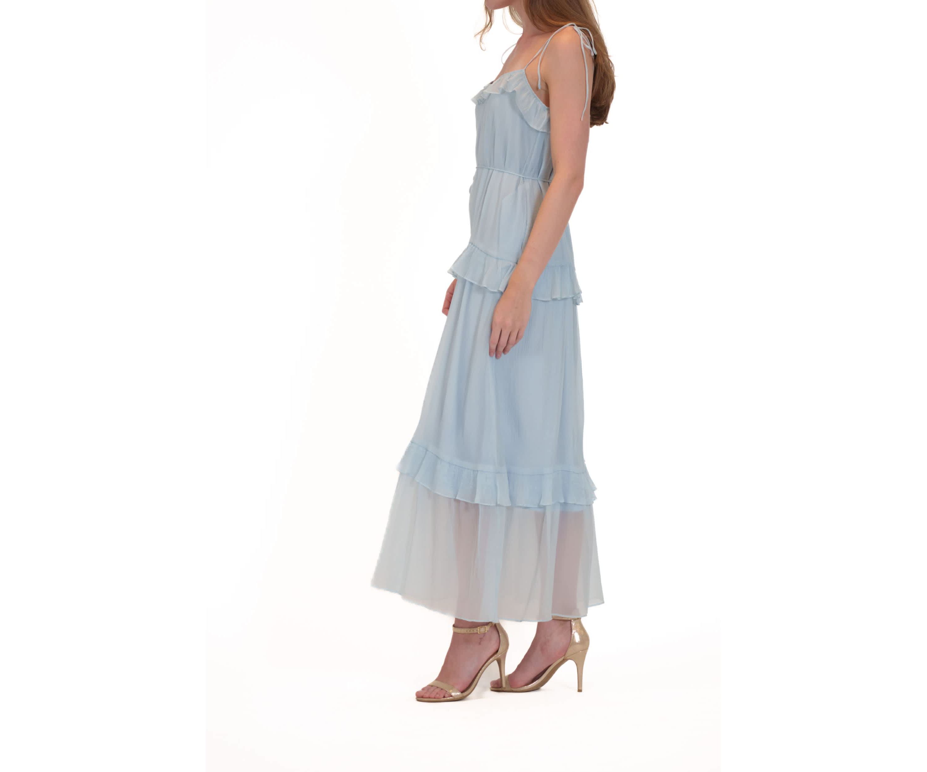 RUFFLE MAXI DRESS
