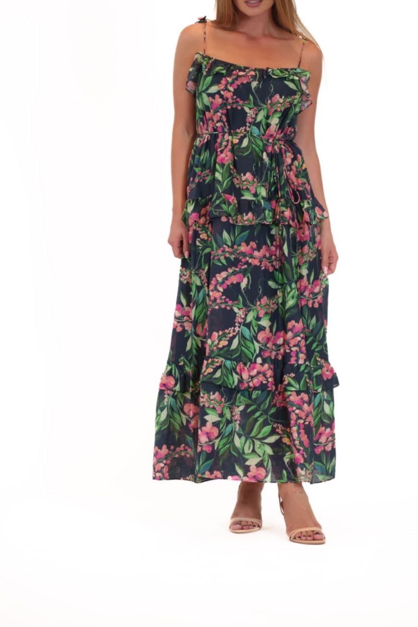 RUFFLE MAXI DRESS