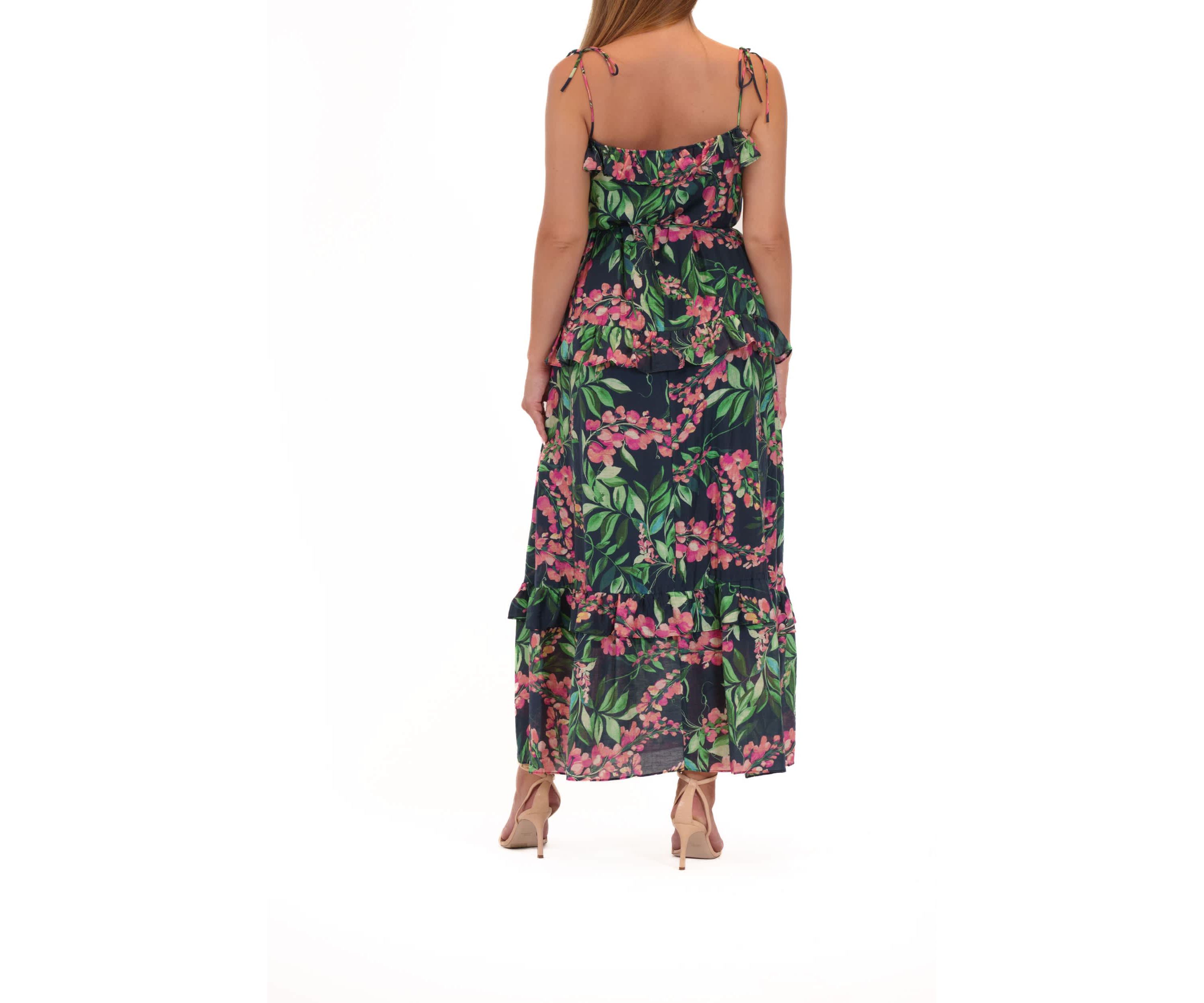 RUFFLE MAXI DRESS