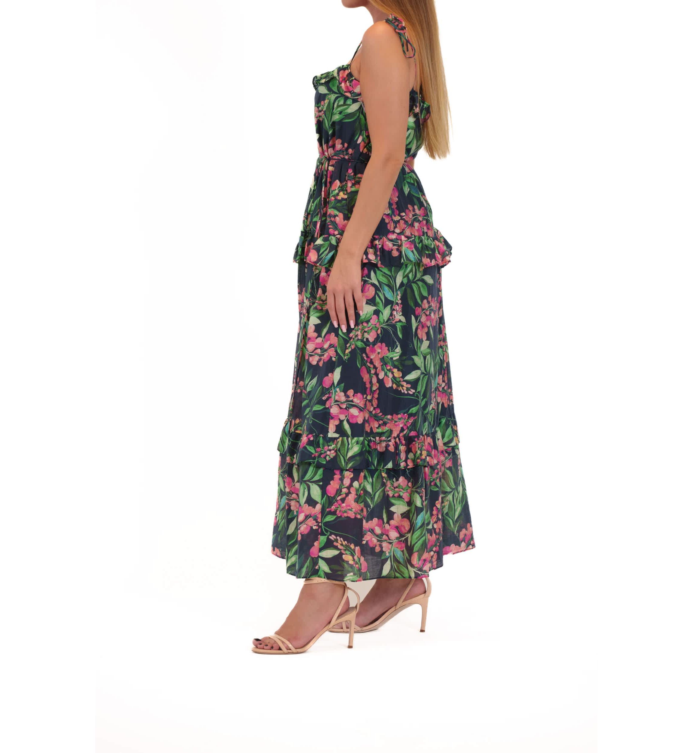 RUFFLE MAXI DRESS