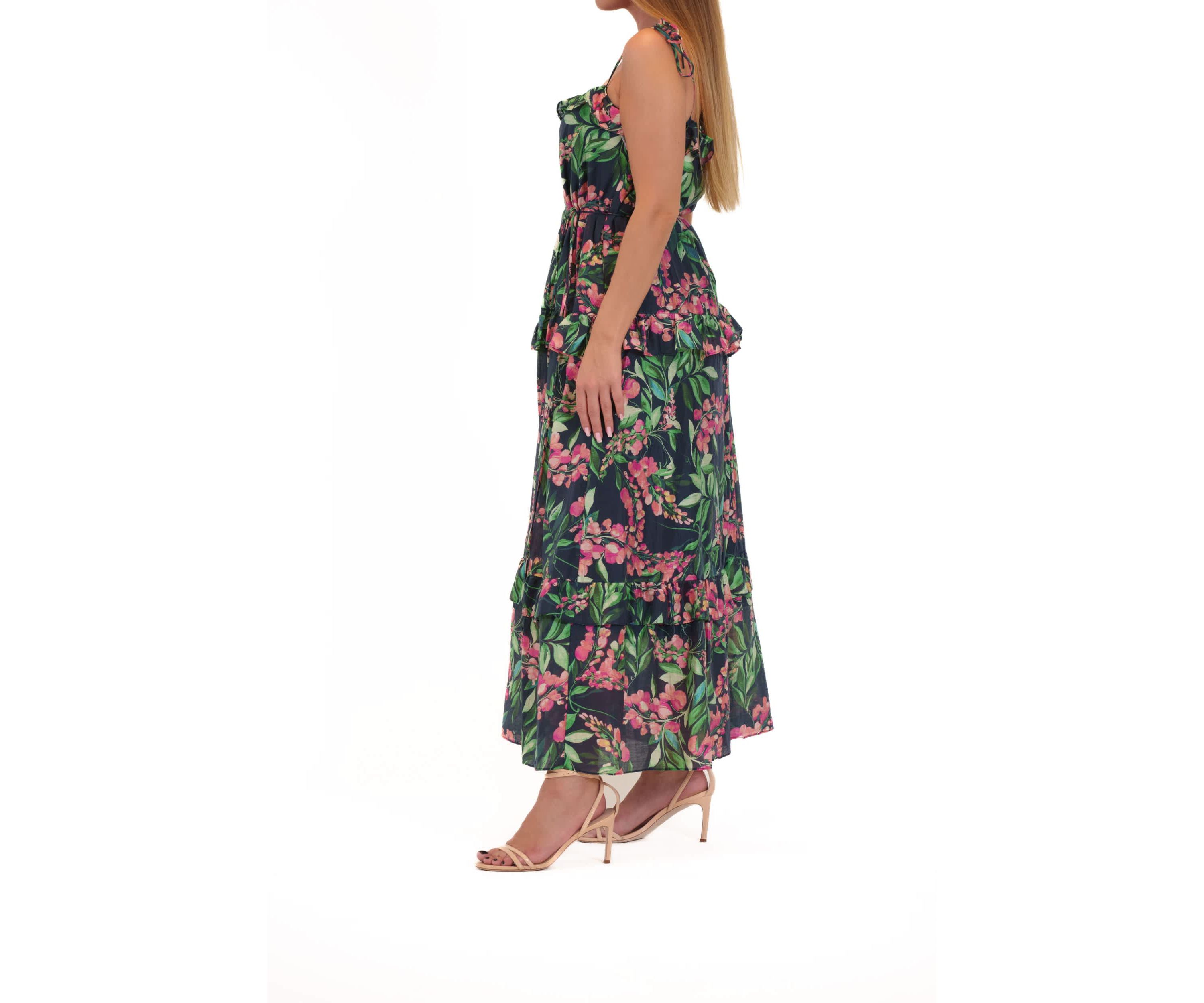 RUFFLE MAXI DRESS
