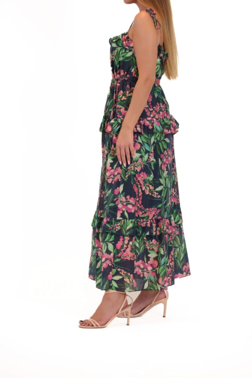 RUFFLE MAXI DRESS