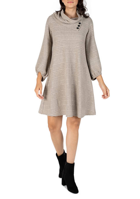 Robbie Bee Womens Long Sleeve Dress with Removable
