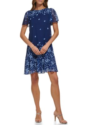 Buy a Lucky Brand Womens Floral Drawstring Shift Dress