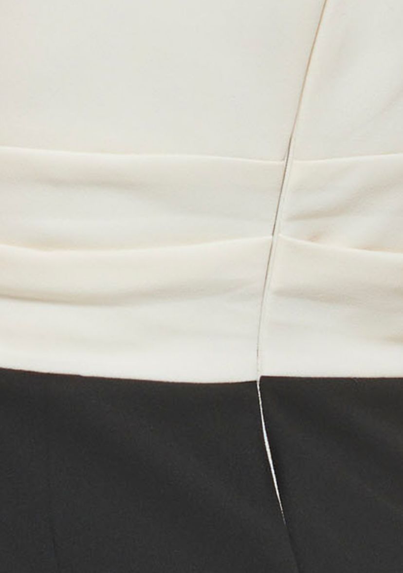 Womens Sleeveless Color Block Sheath Dress