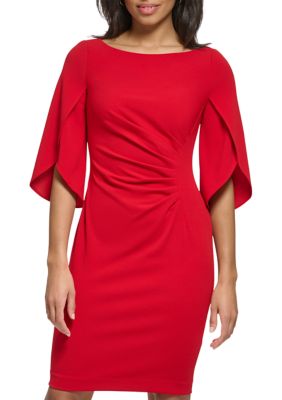 DKNY Women's Drape Sleeve Cinched Drape Shift Dress | belk