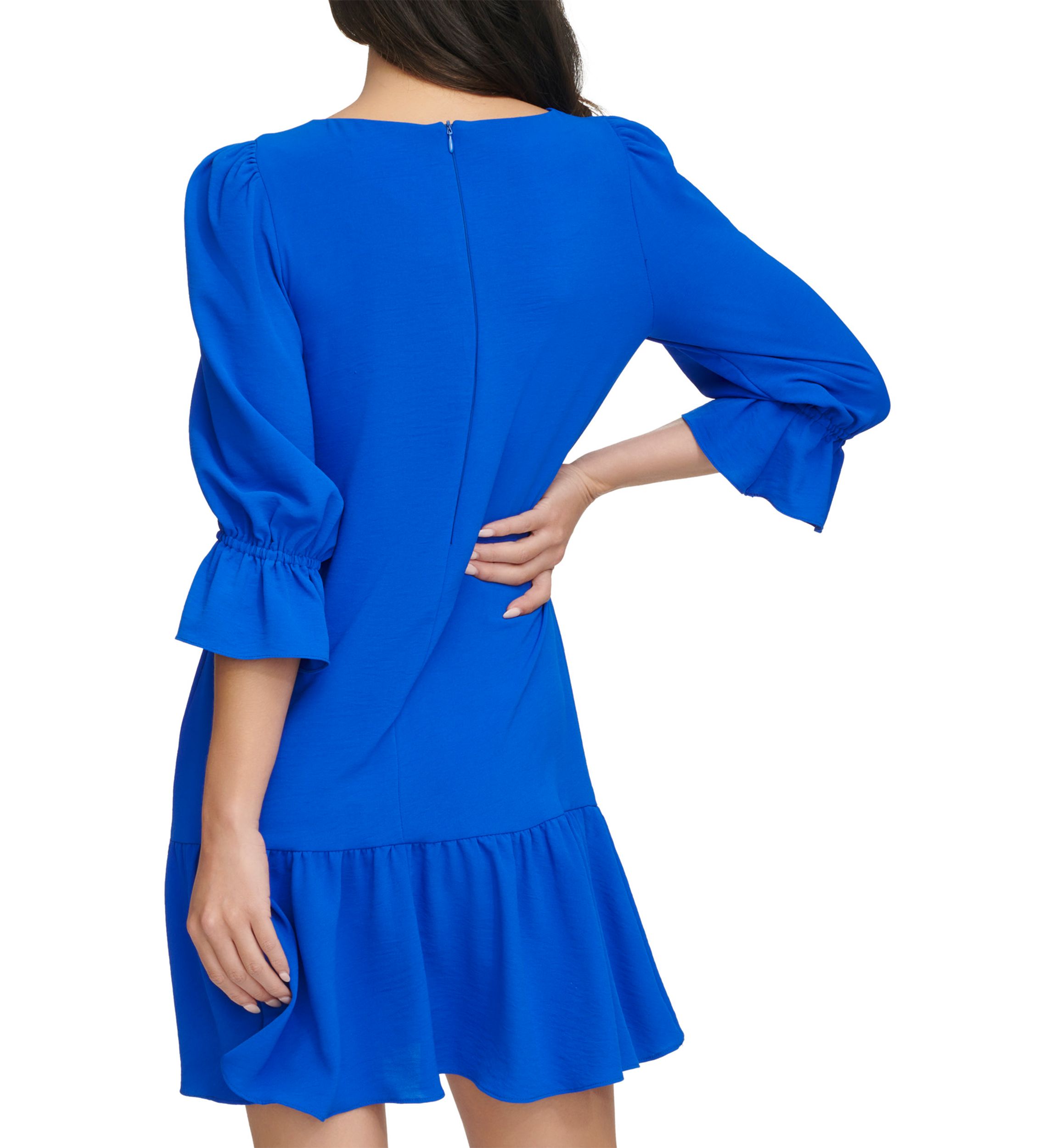Womens Solid Washed A-Line Dress
