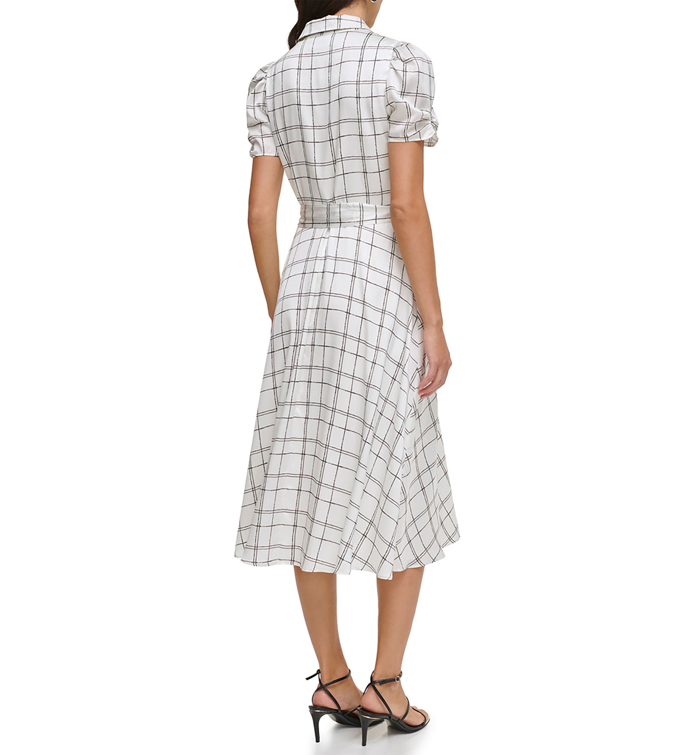 Womens Printed Fit and Flare Dress