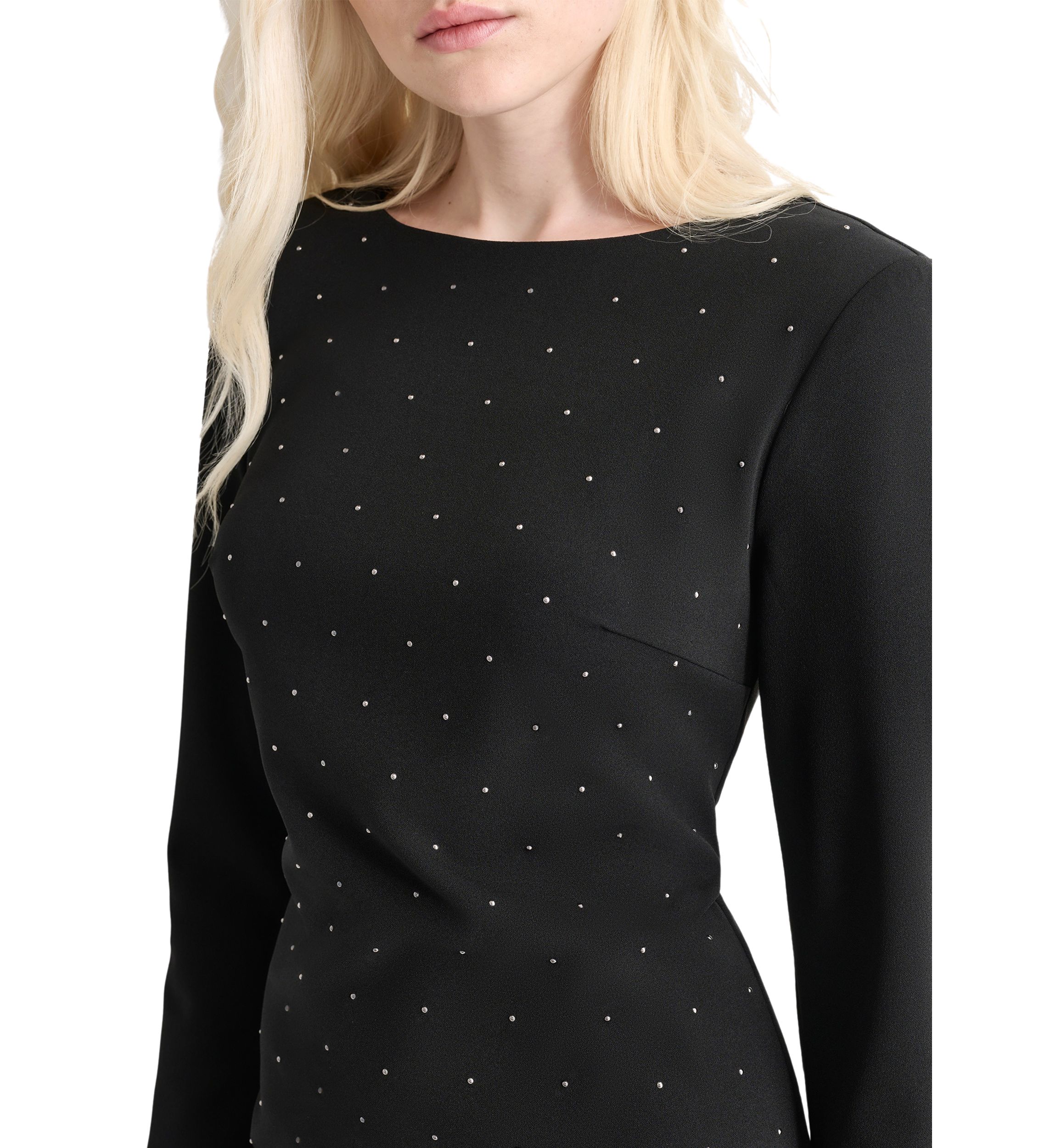 Womens Sparkle Solid Sheath Dress