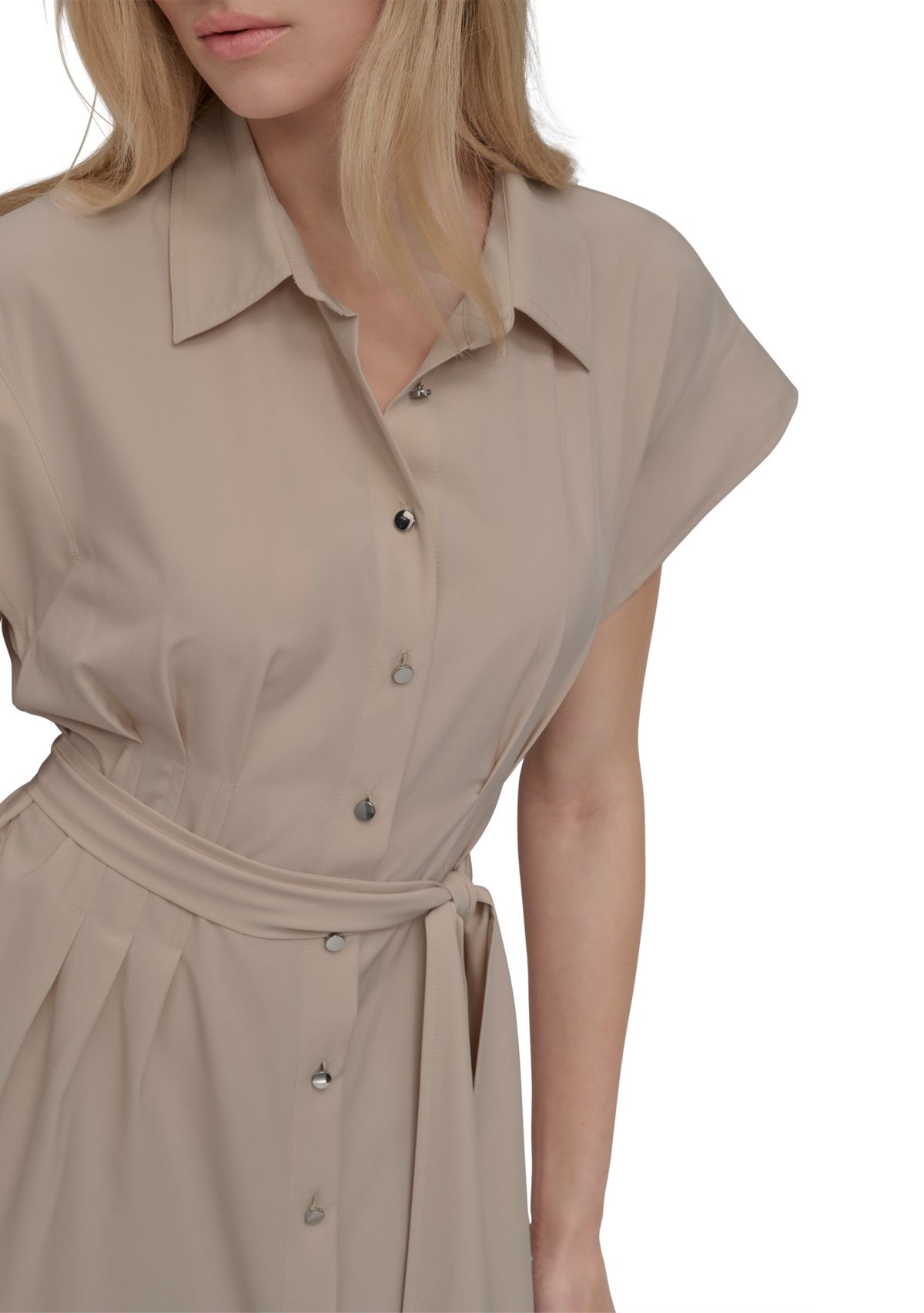 Womens Collared A-Line Dress