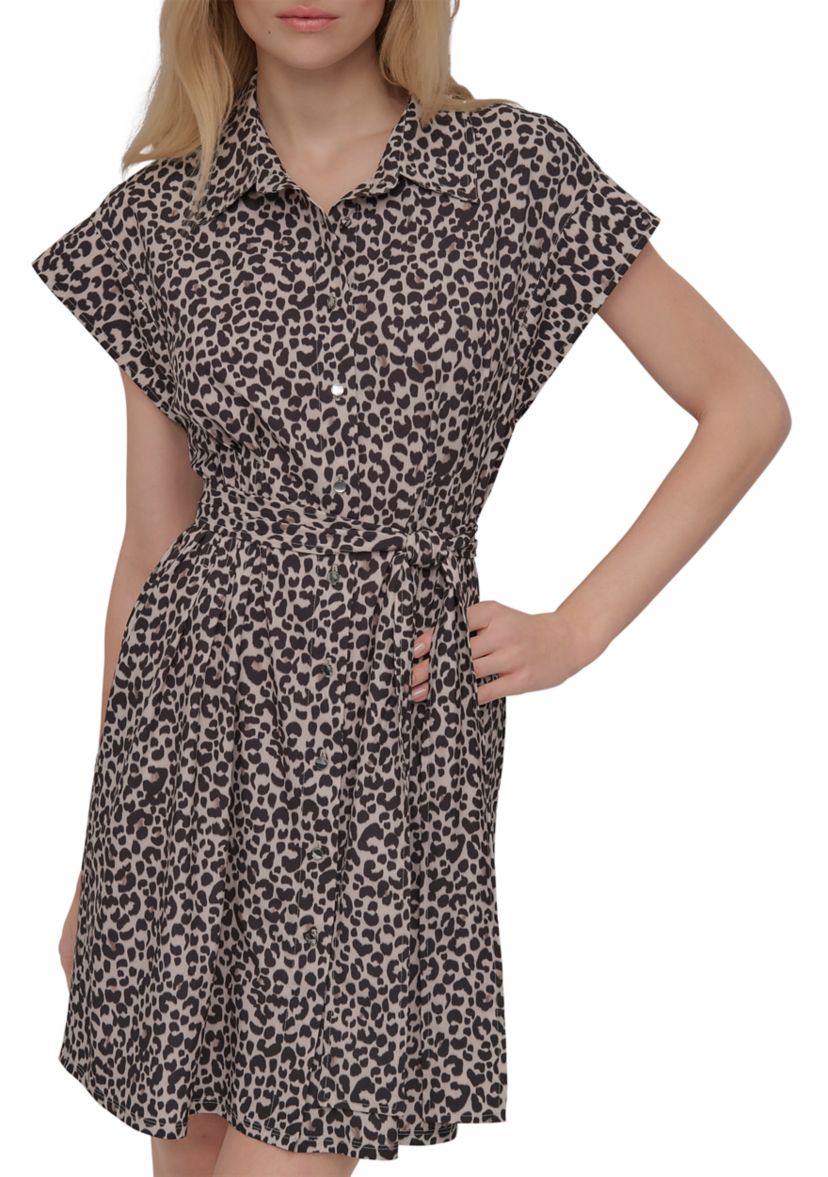Womens Animal Printed A-Line Dress