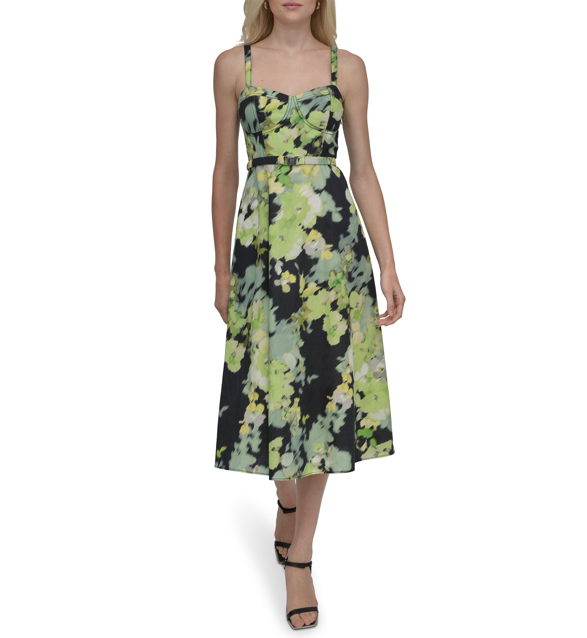 Womens Floral Printed A-Line Dress