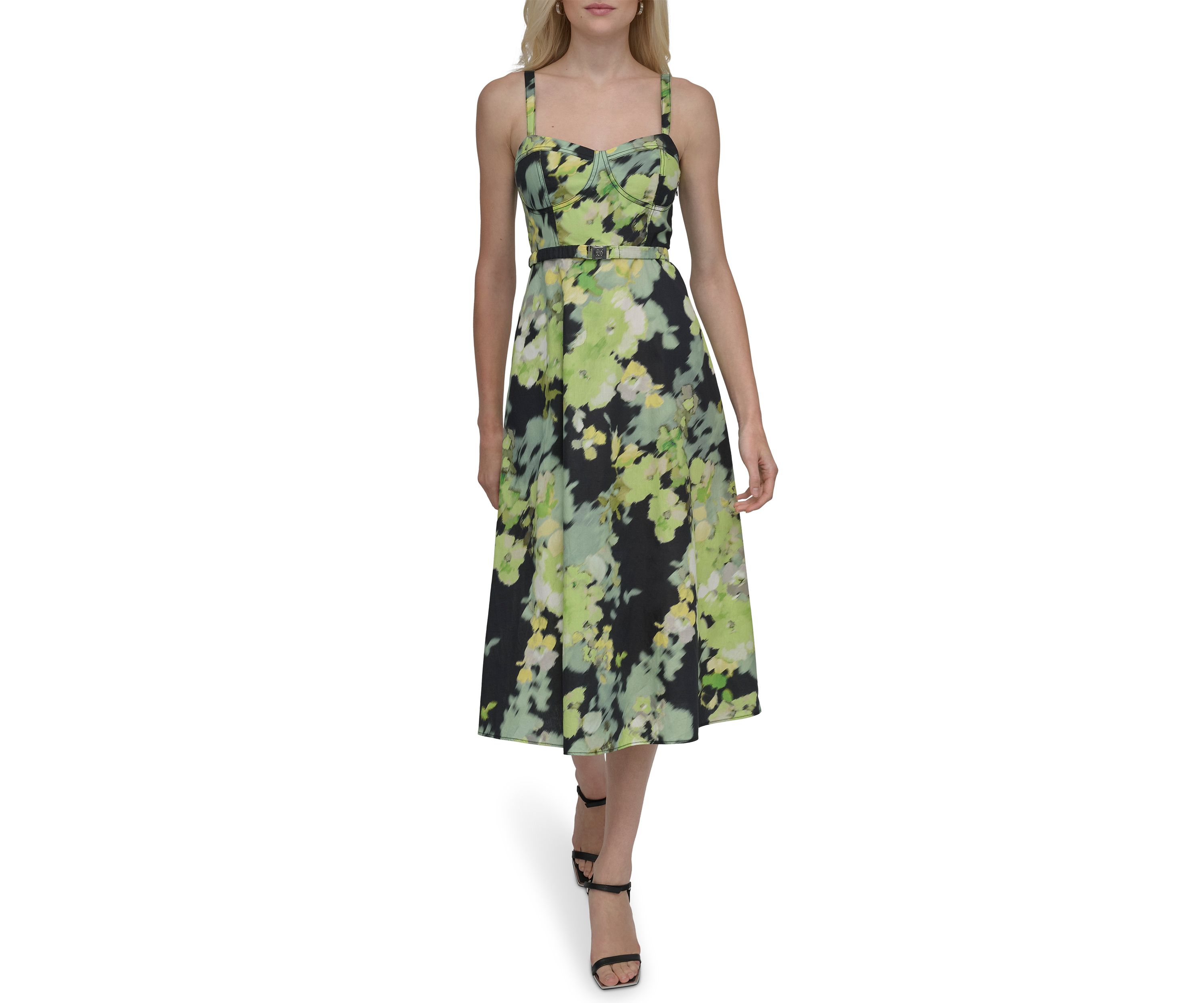 Womens Floral Printed A-Line Dress