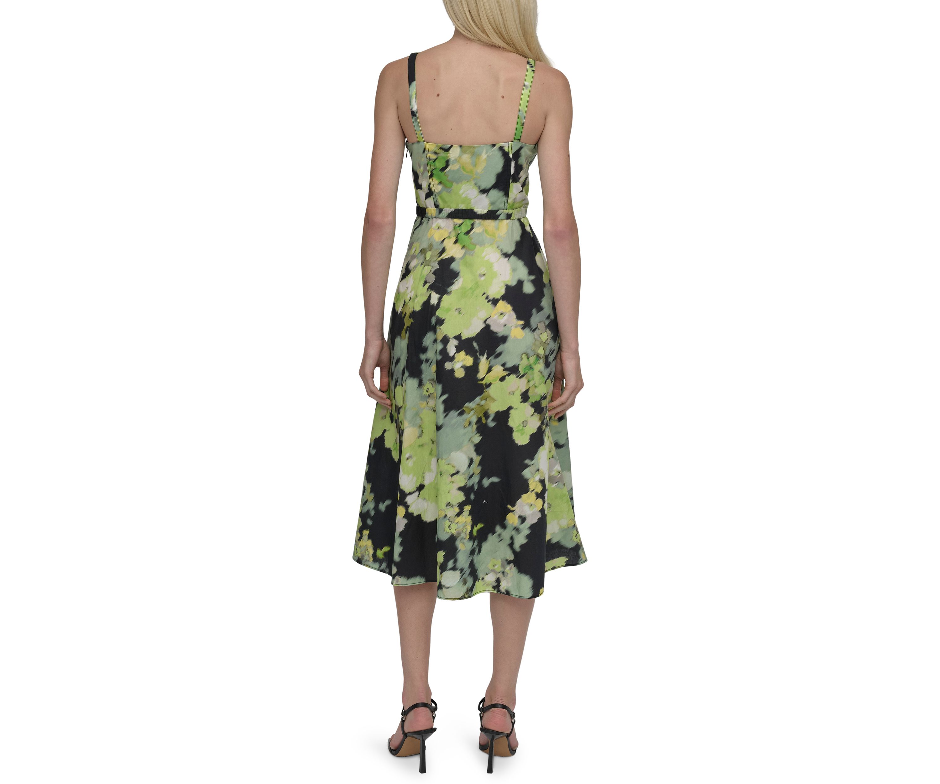 Womens Floral Printed A-Line Dress