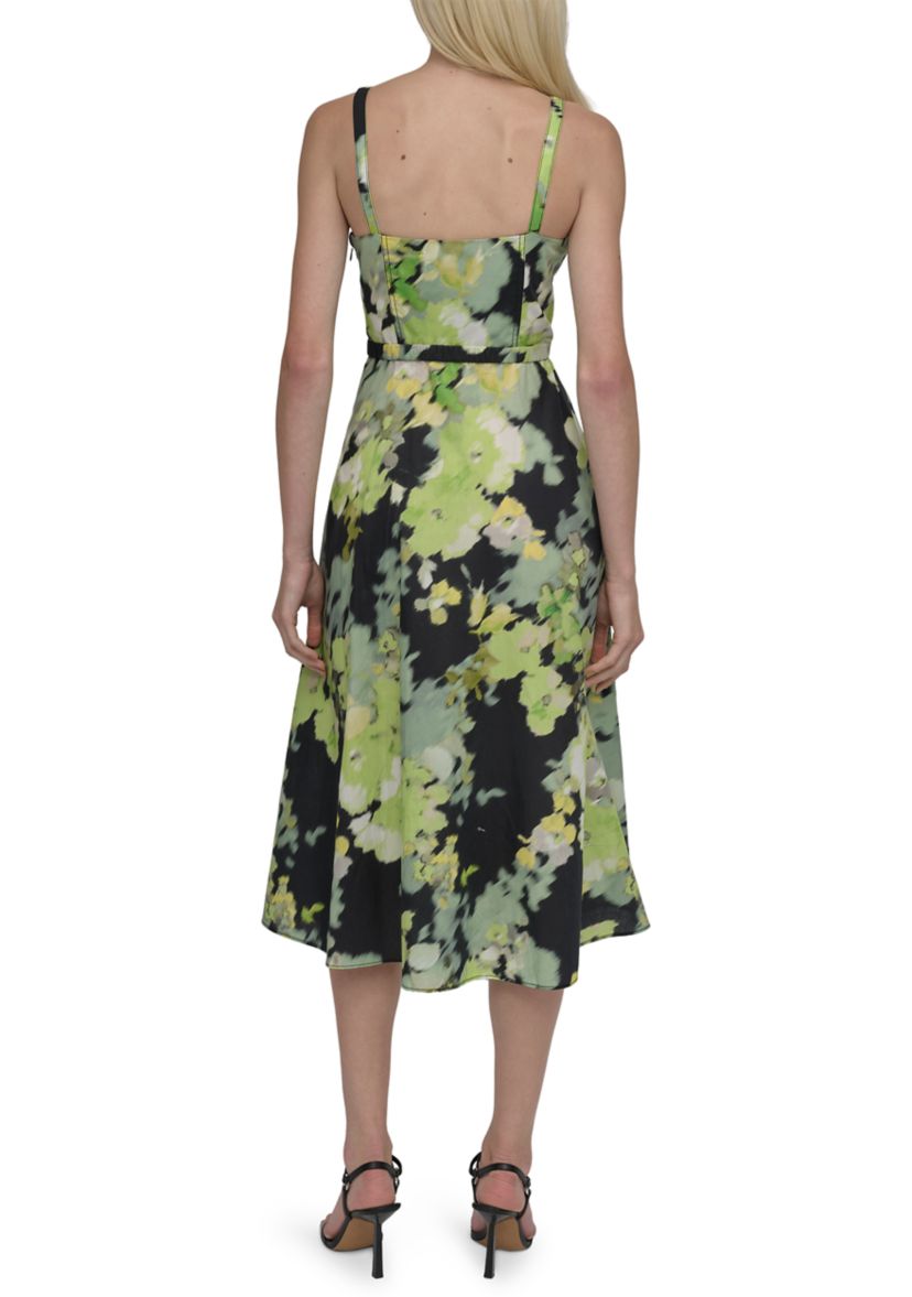 Womens Floral Printed A-Line Dress