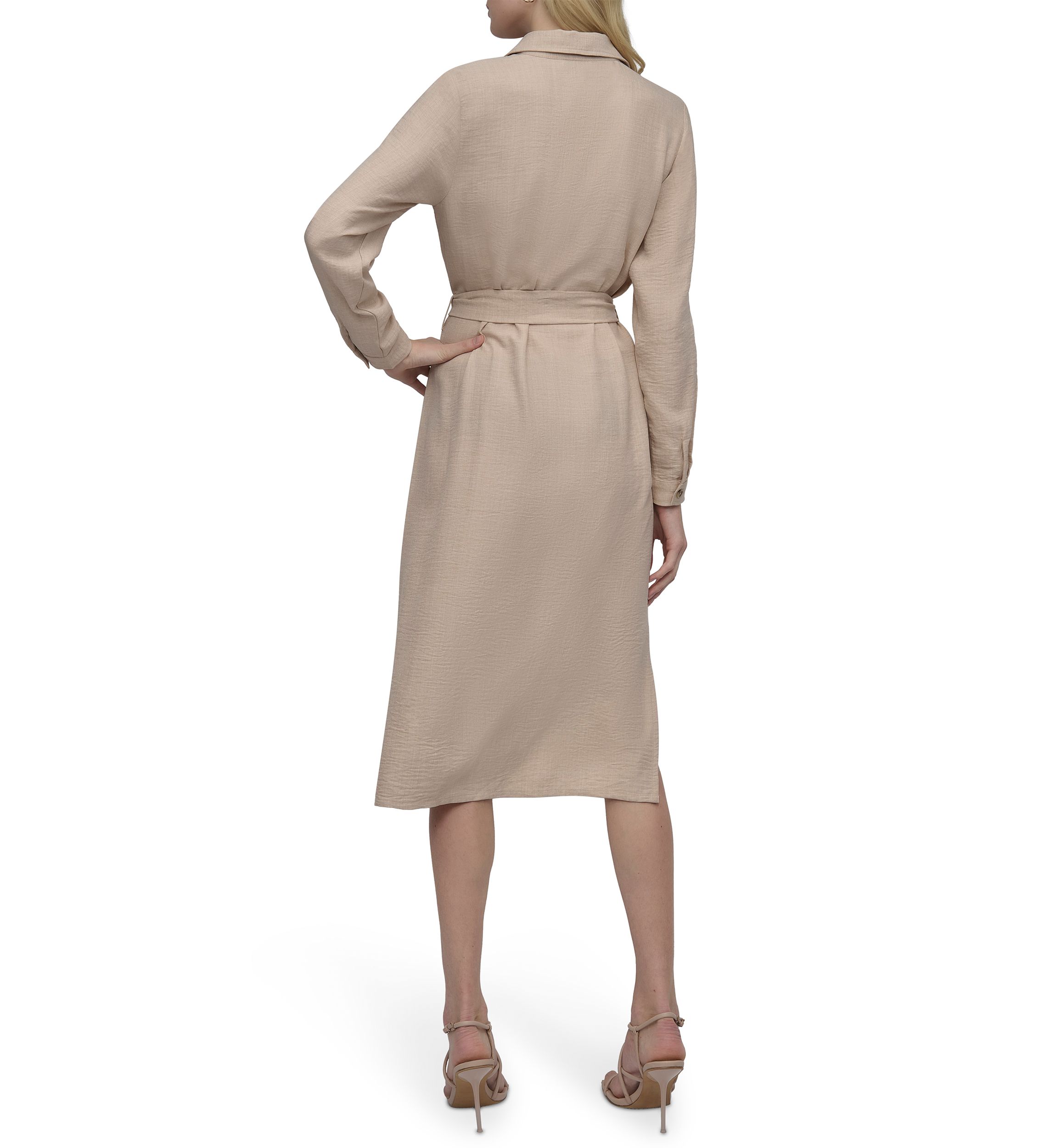 Womens Long Sleeve Collared Shirtdress