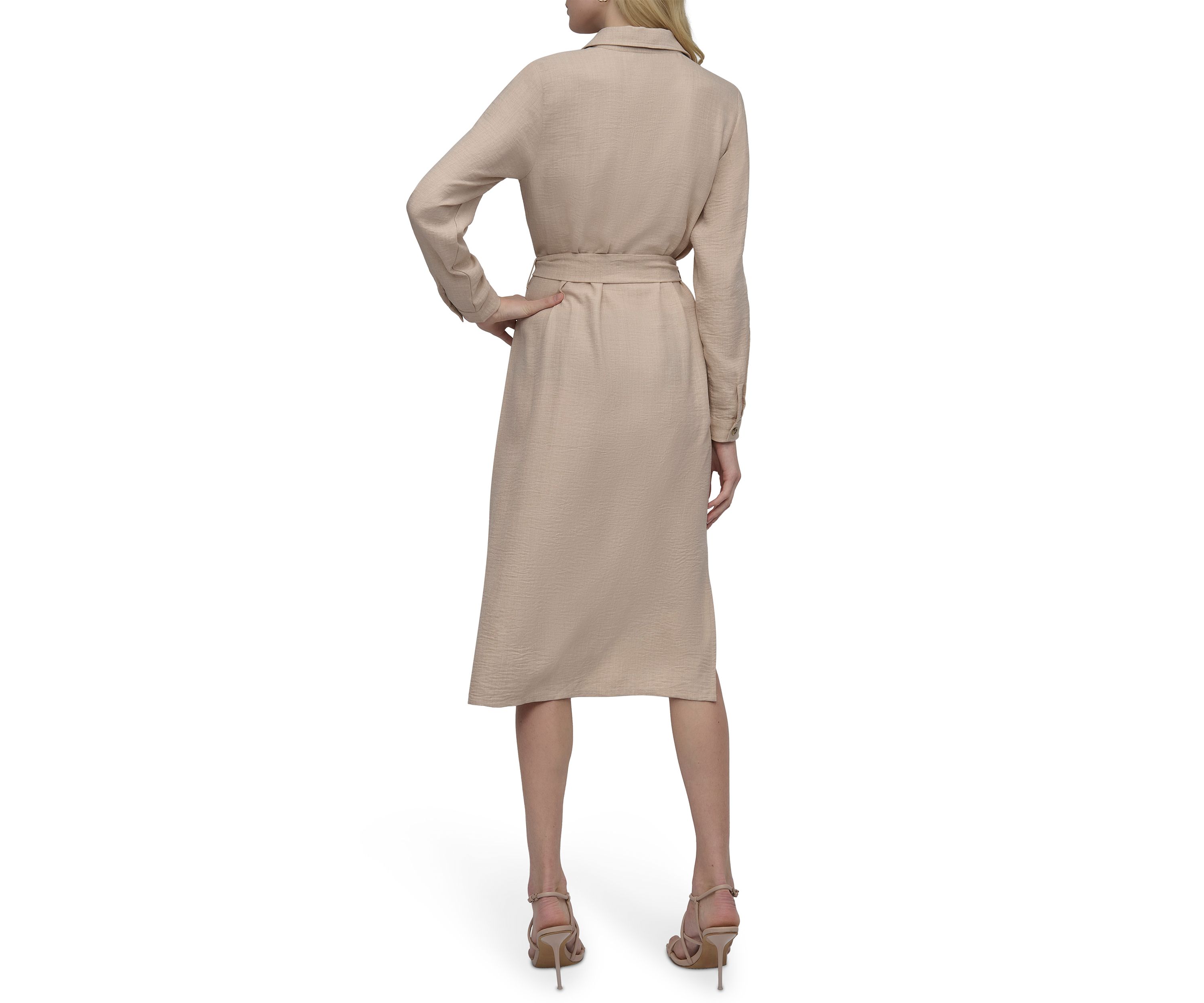 Womens Long Sleeve Collared Shirtdress