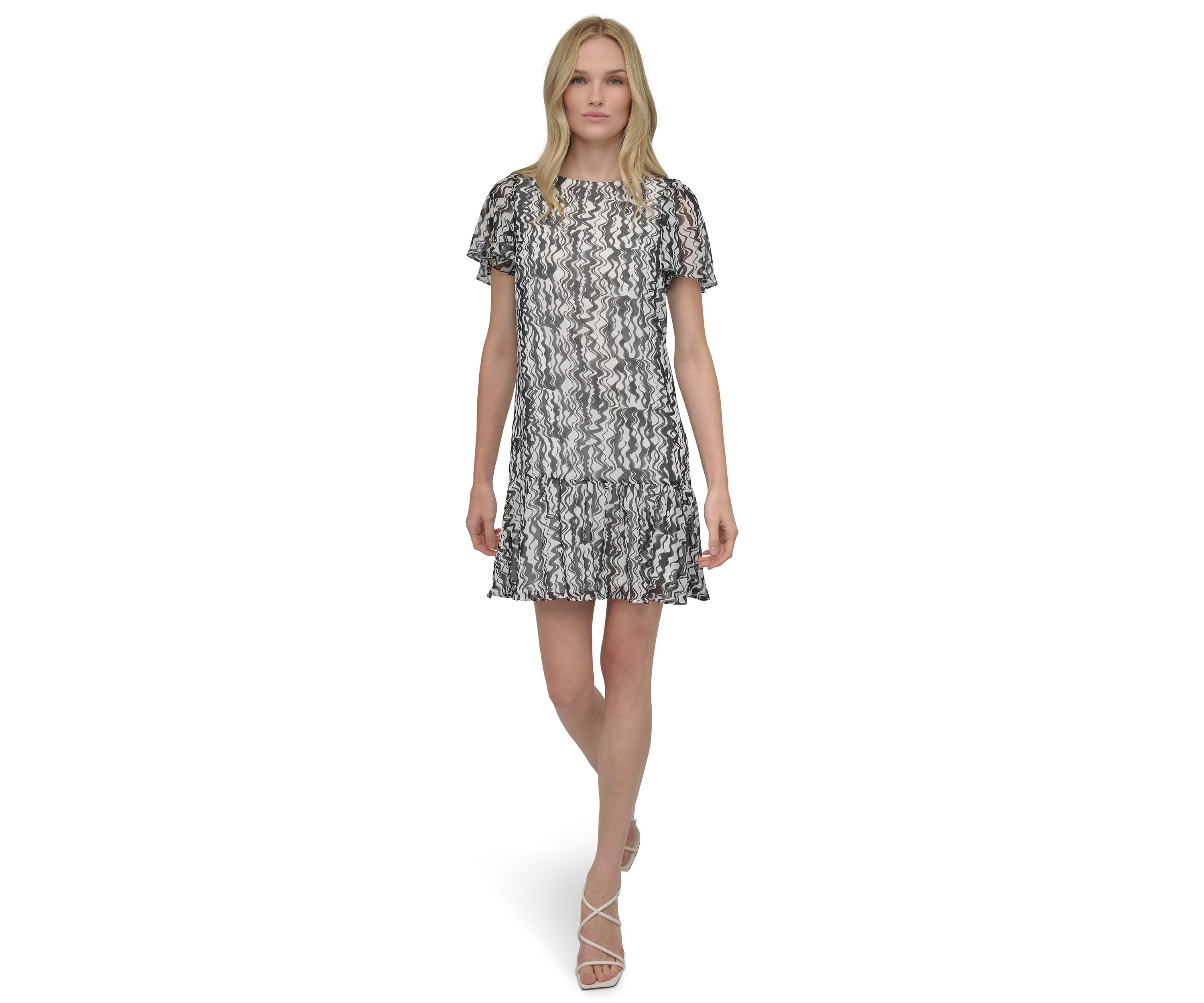 Womens Printed Sheath Dress