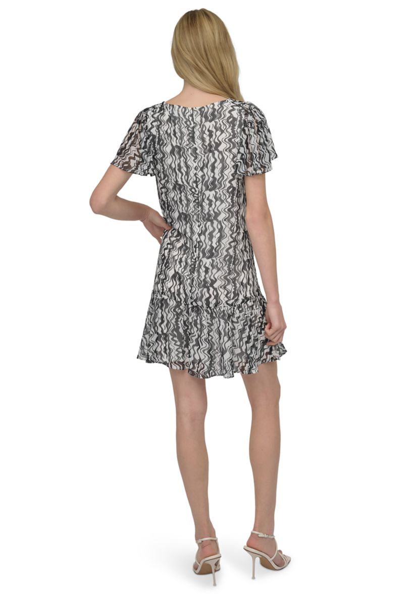 Womens Printed Sheath Dress
