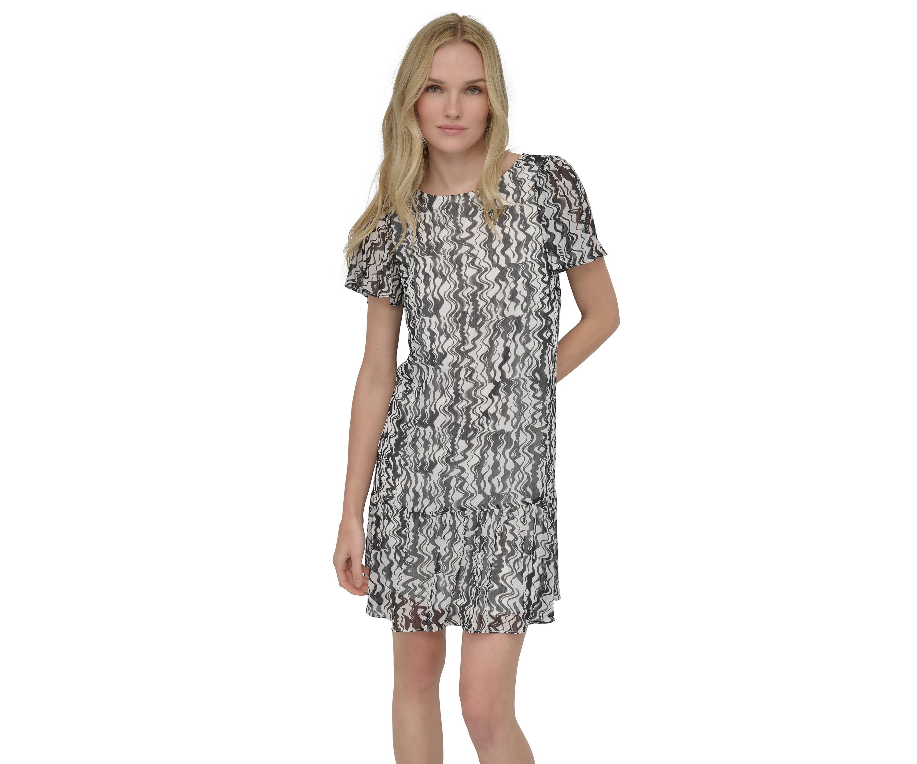 Womens Printed Sheath Dress