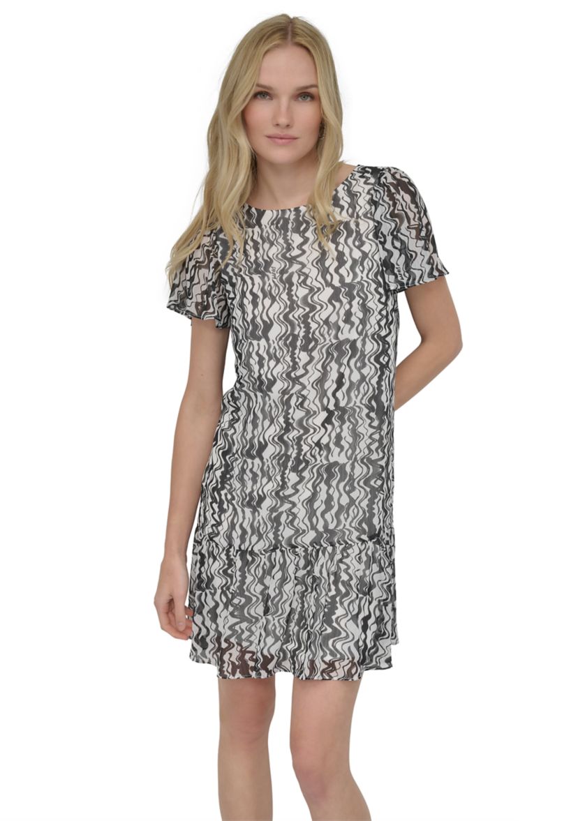 Womens Printed Sheath Dress