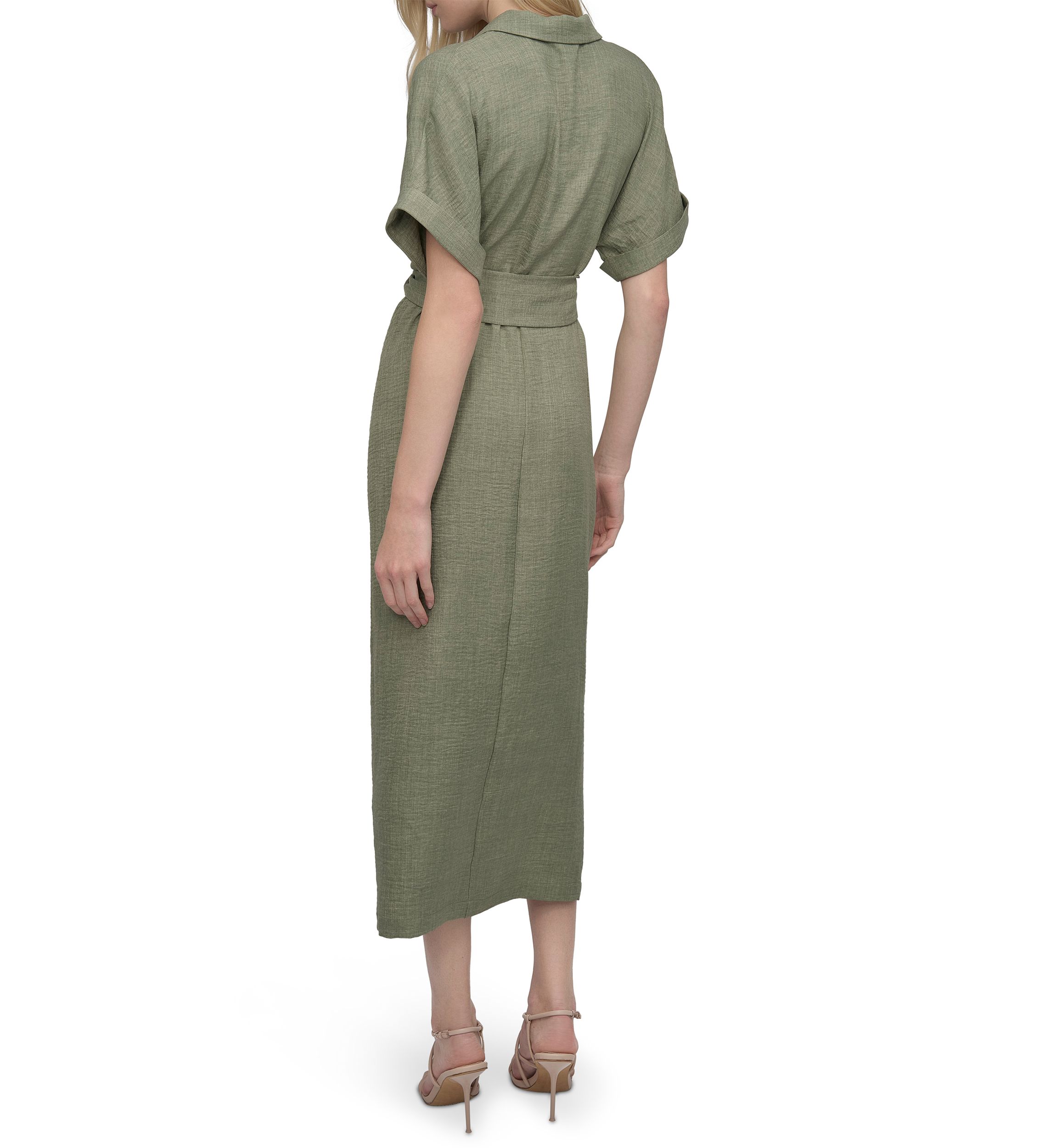 Womens Belted Shirtdress