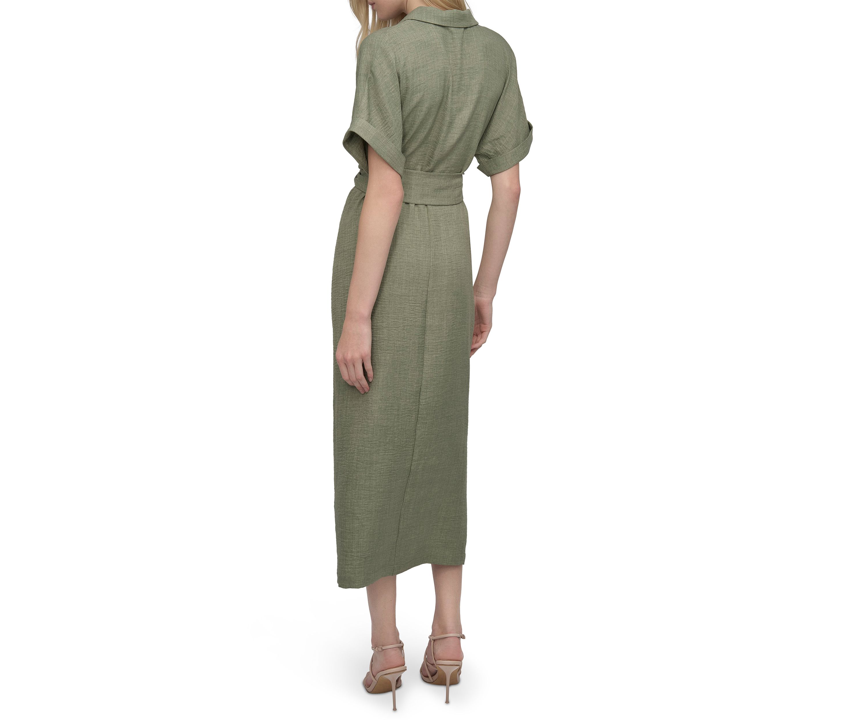 Womens Belted Shirtdress
