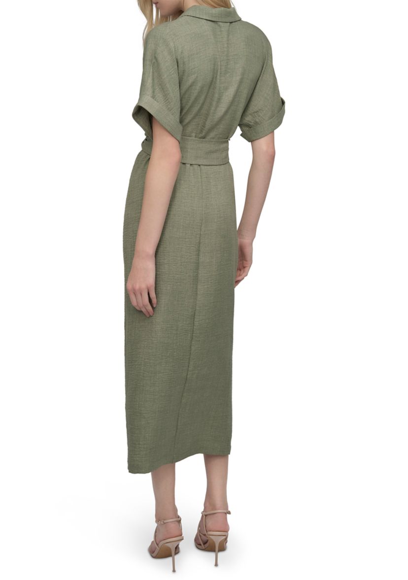 Womens Belted Shirtdress