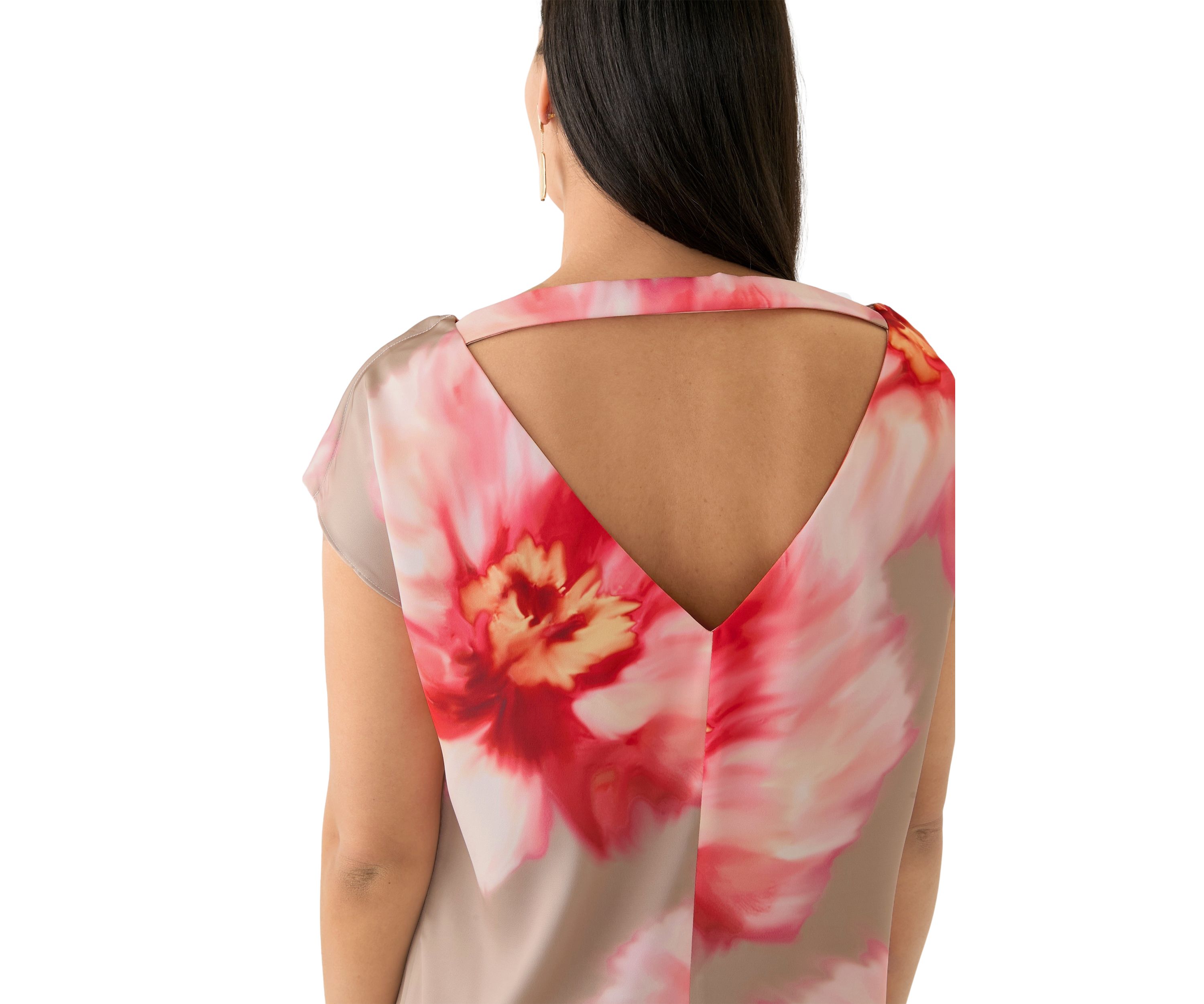 Womens Floral Printed Sheath Dress