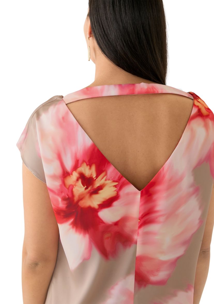 Womens Floral Printed Sheath Dress