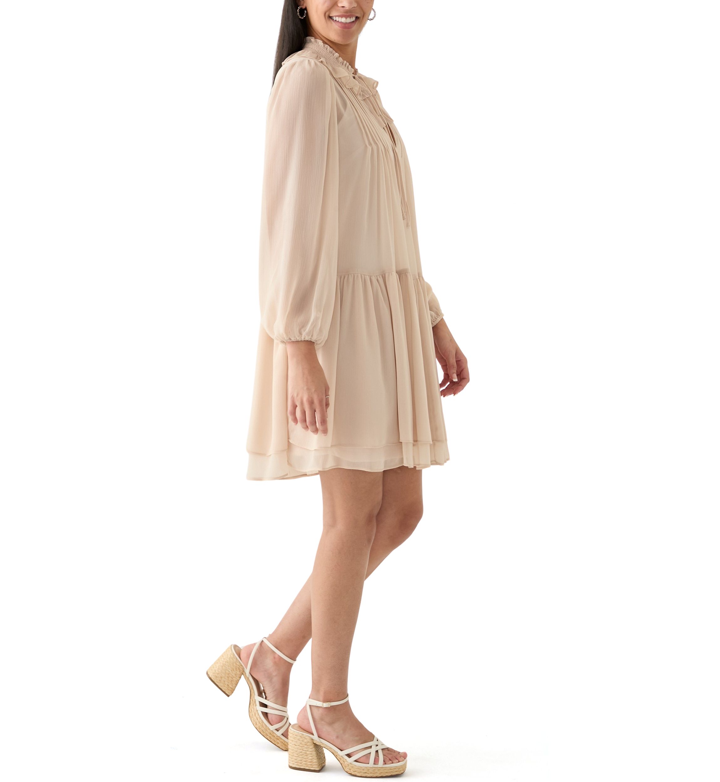 Womens Chiffon A-Line Dress