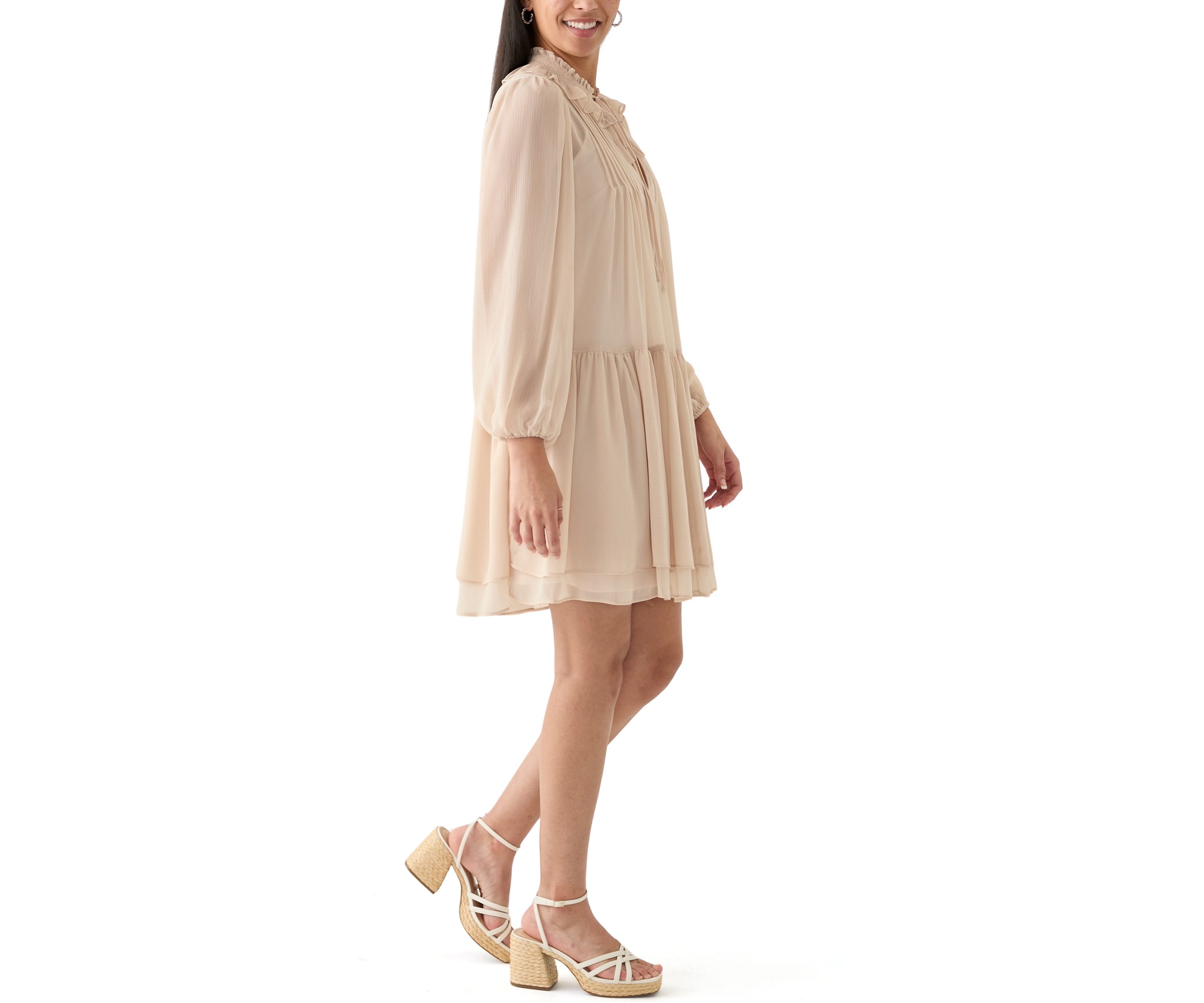 Womens Chiffon A-Line Dress