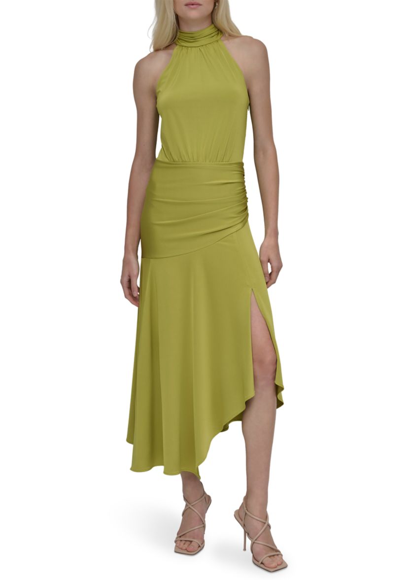 DKNY Women's Solid Ruched Midi Slim Fitting Dress | Belk