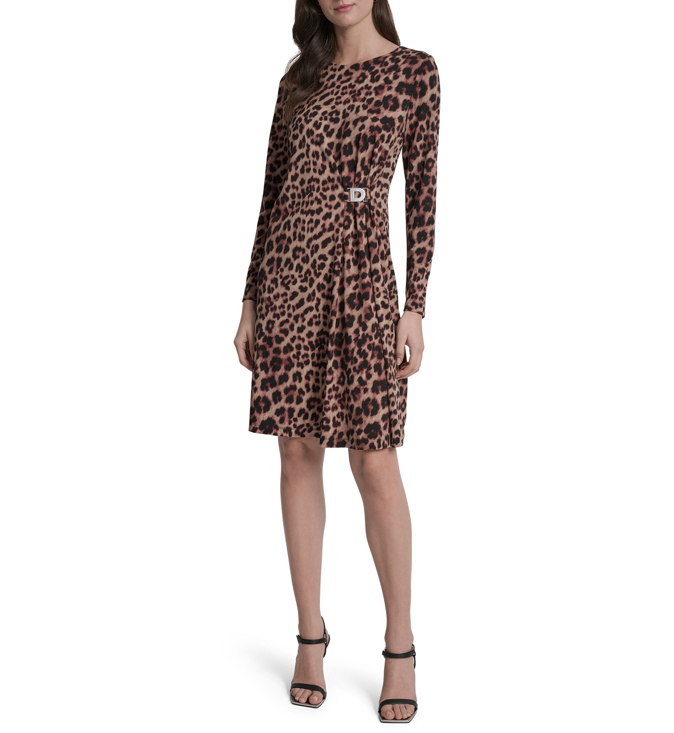 Womens Long Sleeve Jersey Sheath Dress