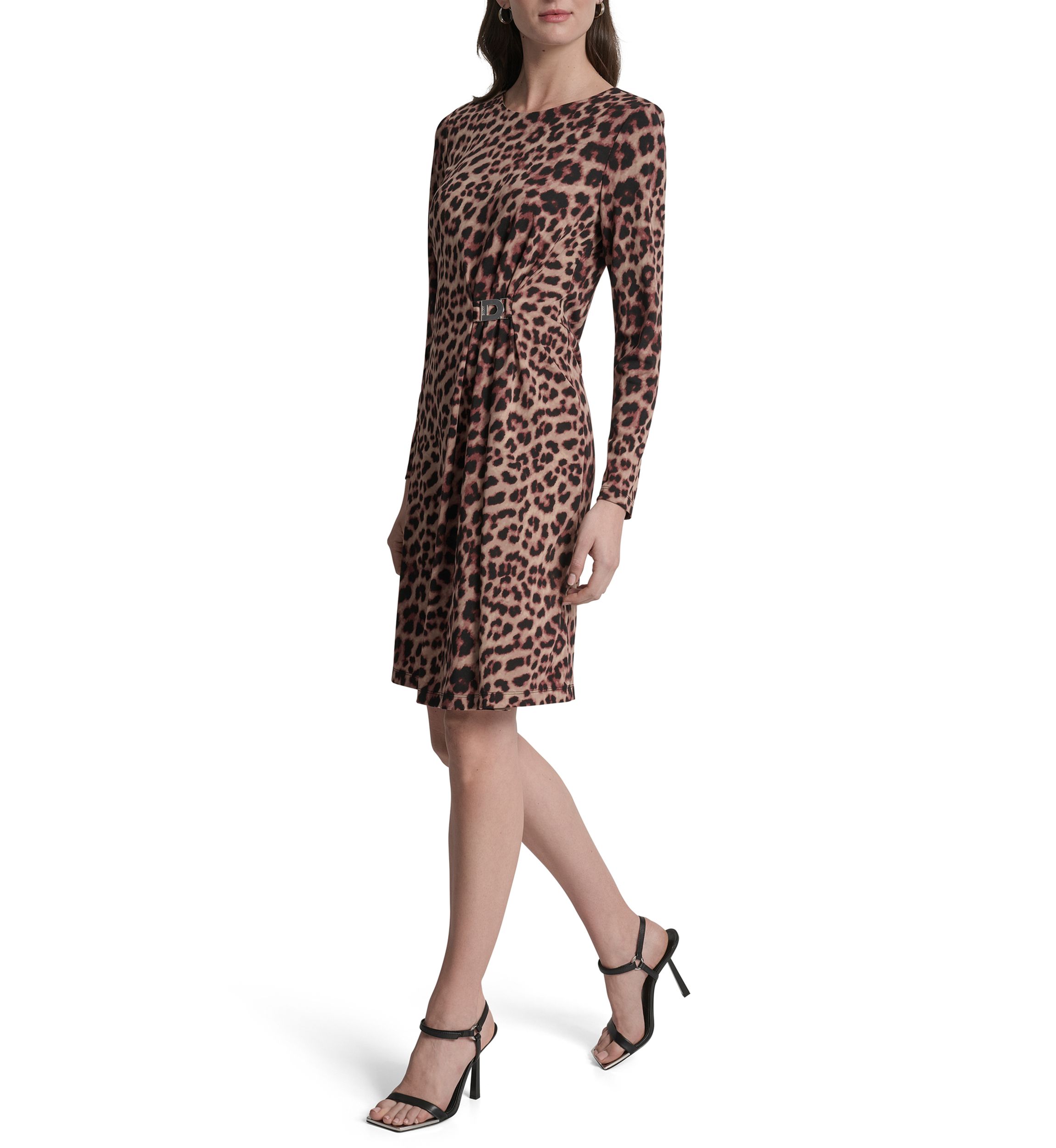 Womens Long Sleeve Jersey Sheath Dress