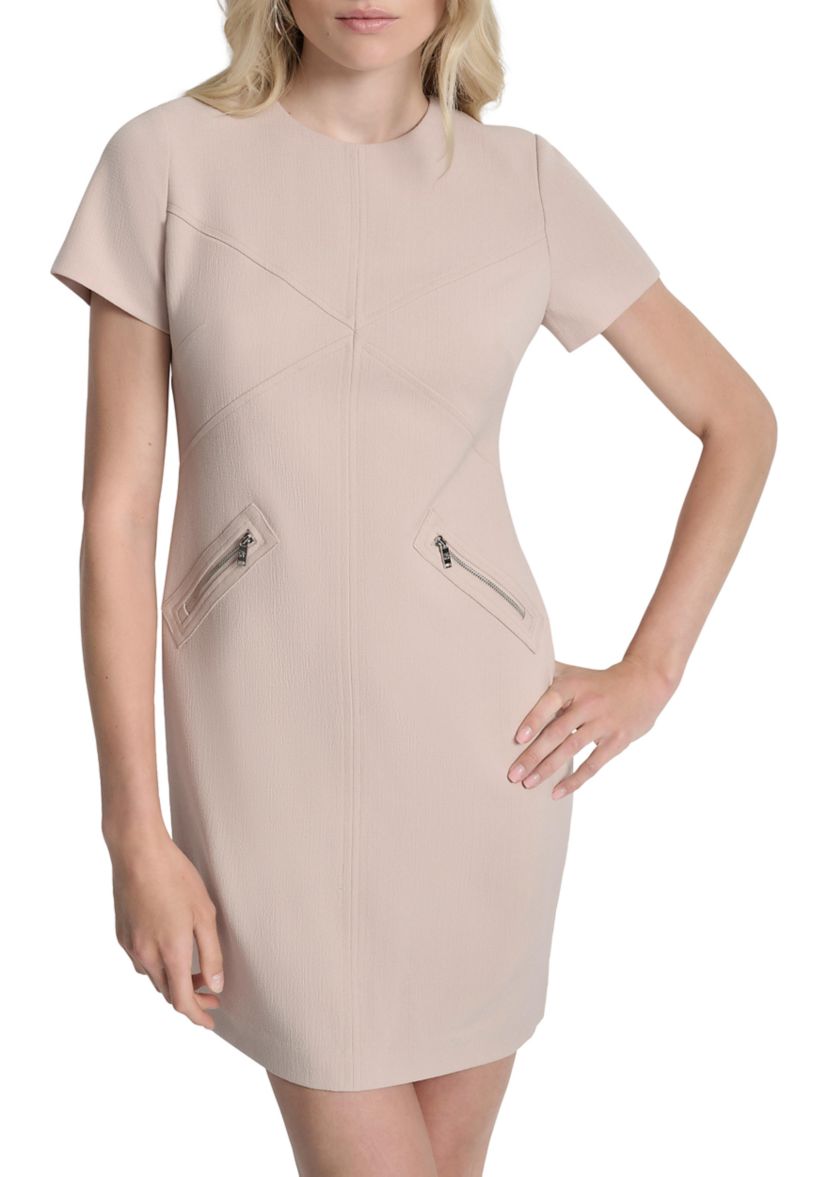 Womens Short Sleeve Sheath Dress
