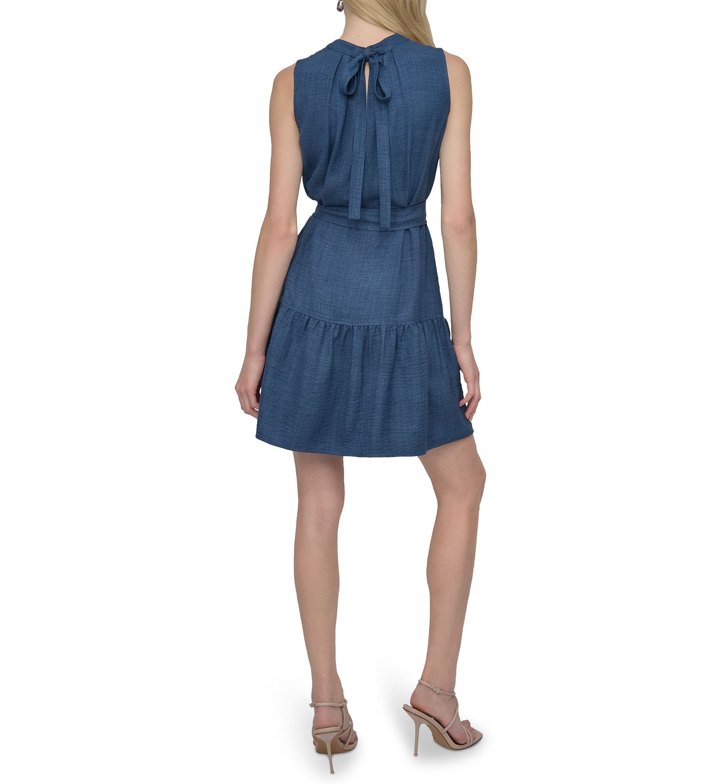 Womens Ruffle Hem A-Line Dress