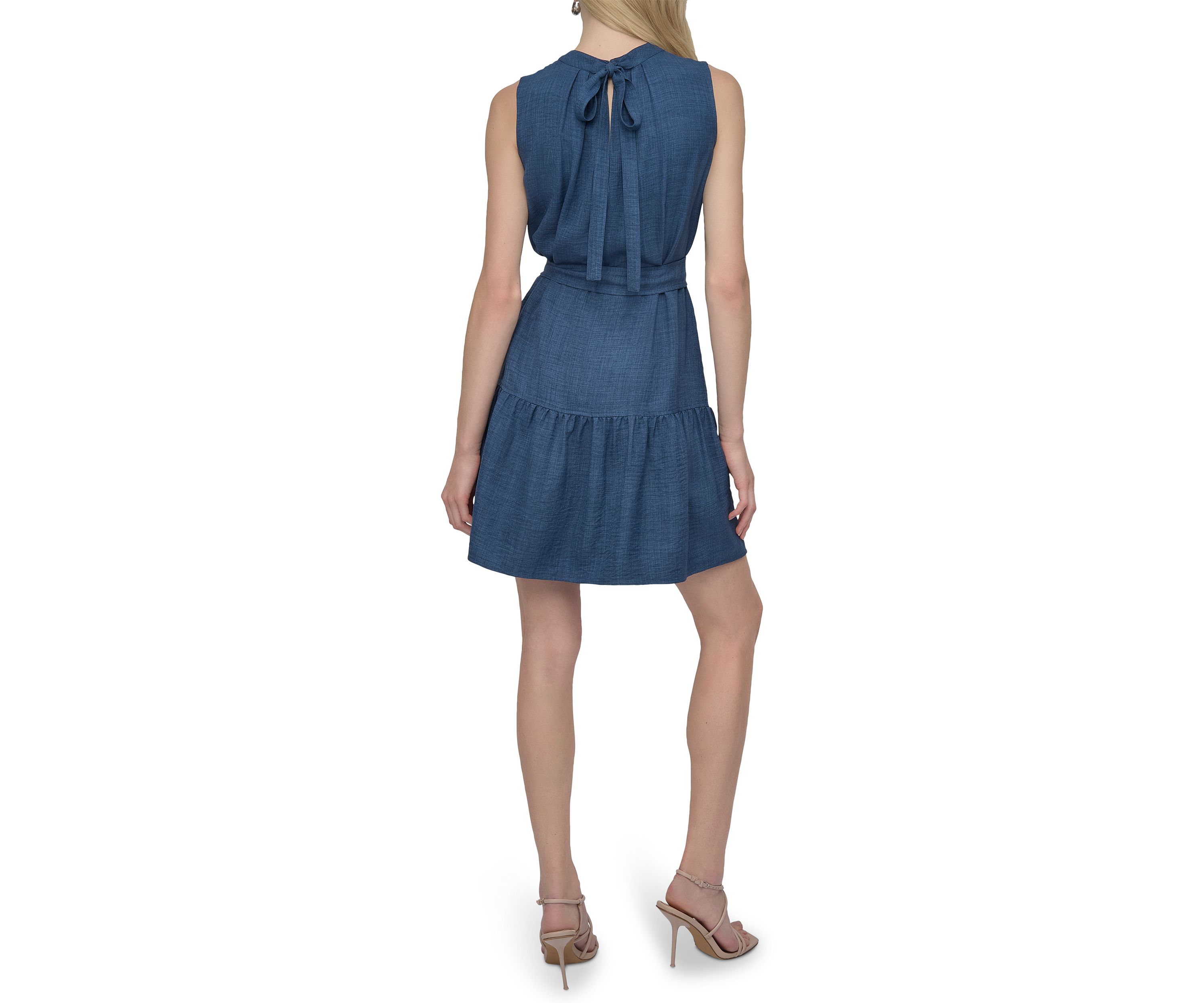 Womens Ruffle Hem A-Line Dress