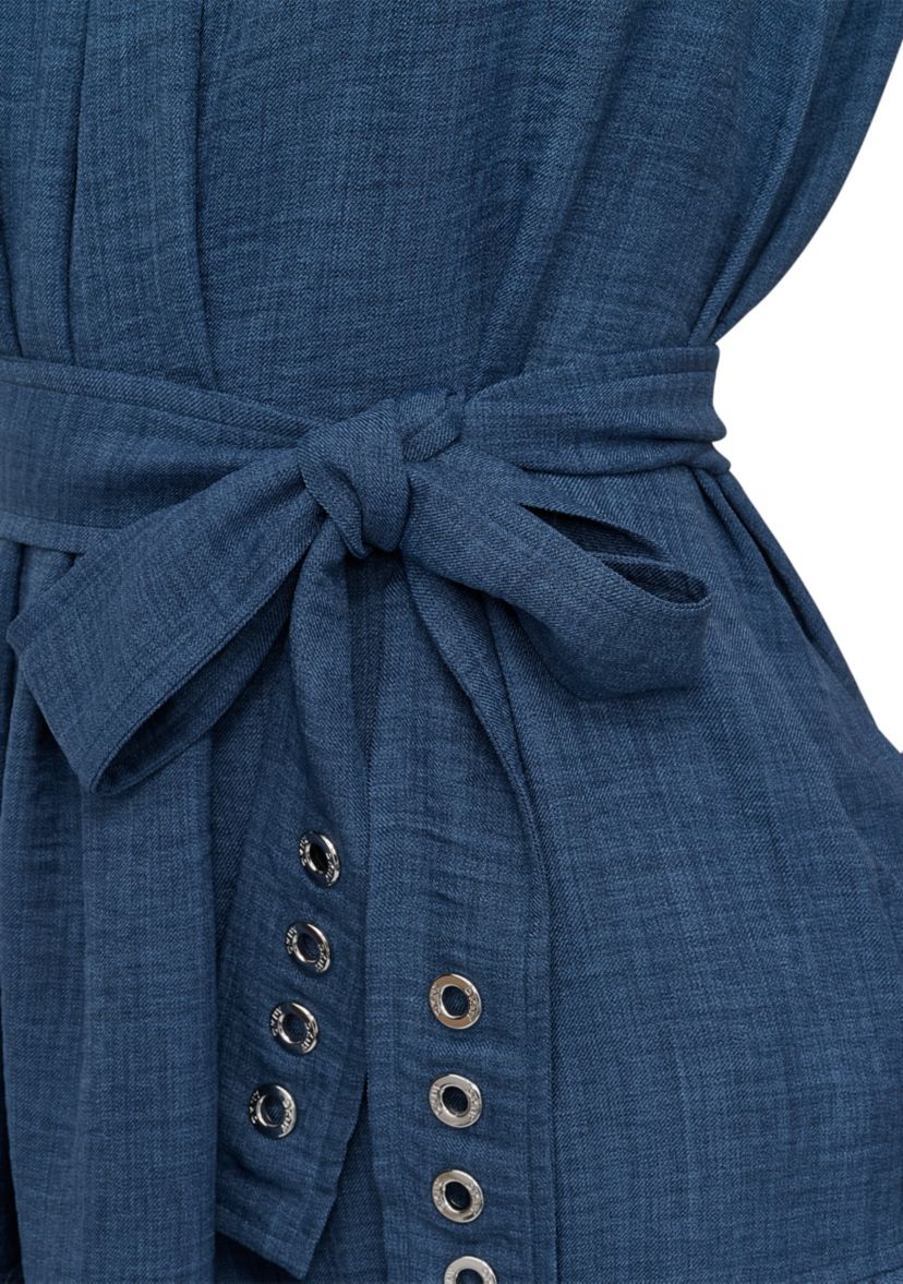 Womens Ruffle Hem A-Line Dress