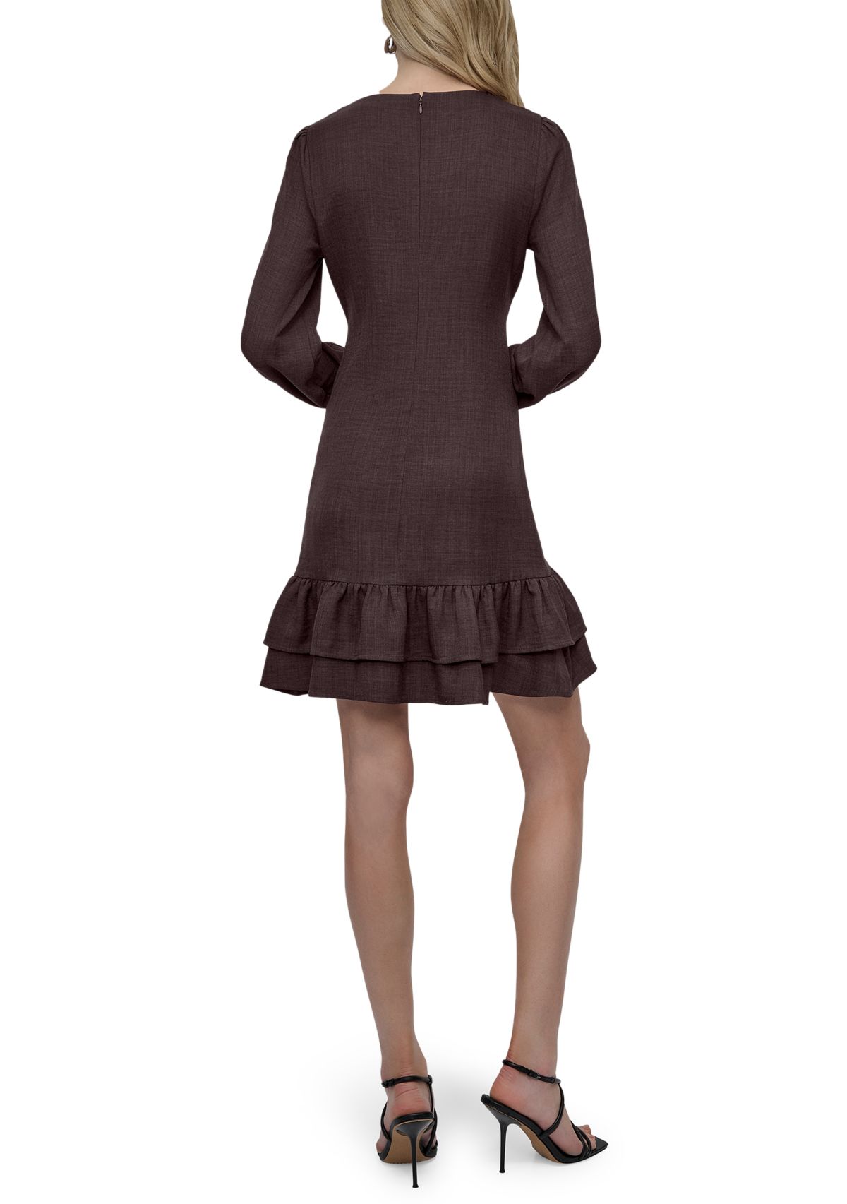 Womens Solid Washer A-Line Dress