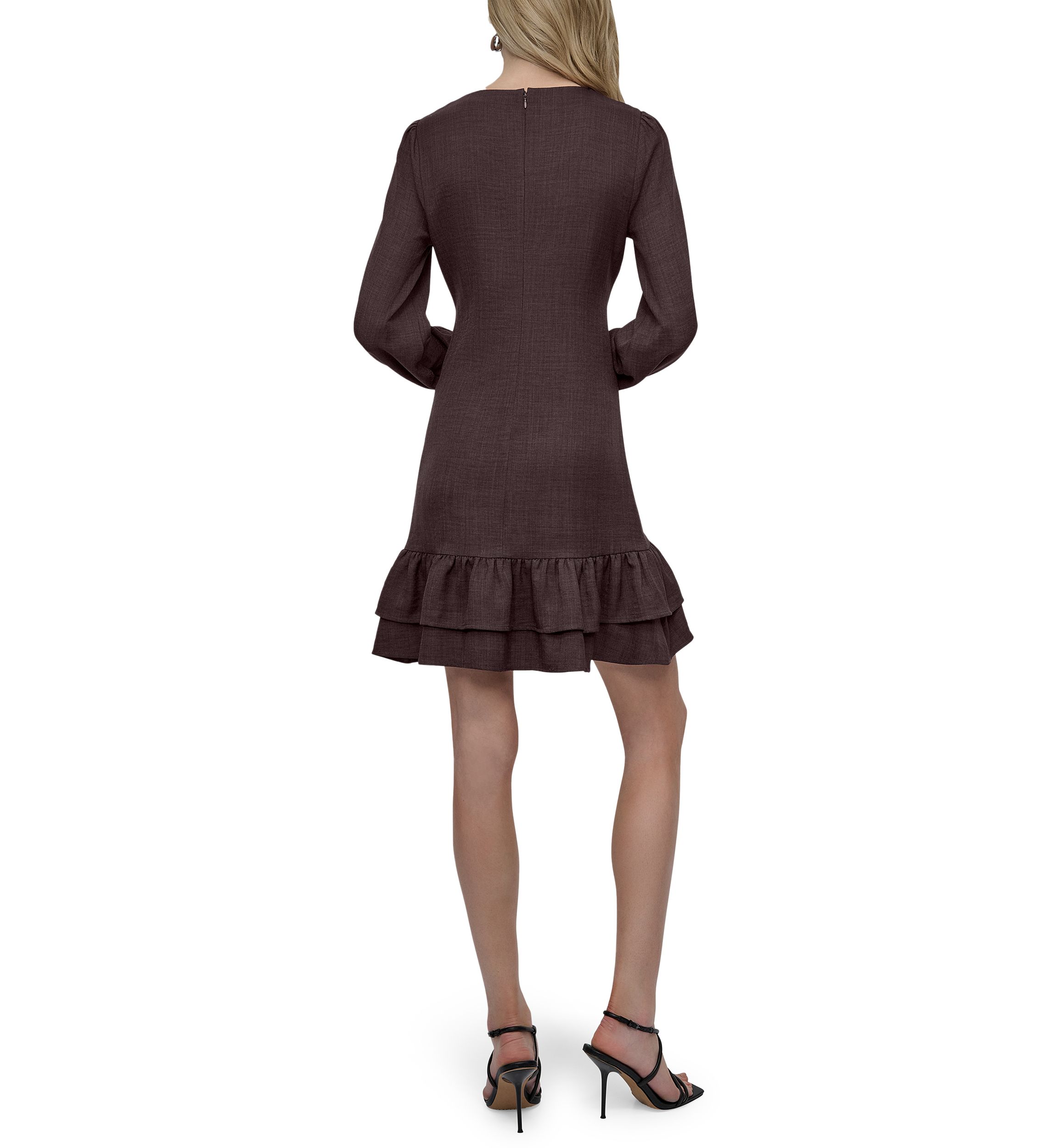 Womens Solid Washer A-Line Dress