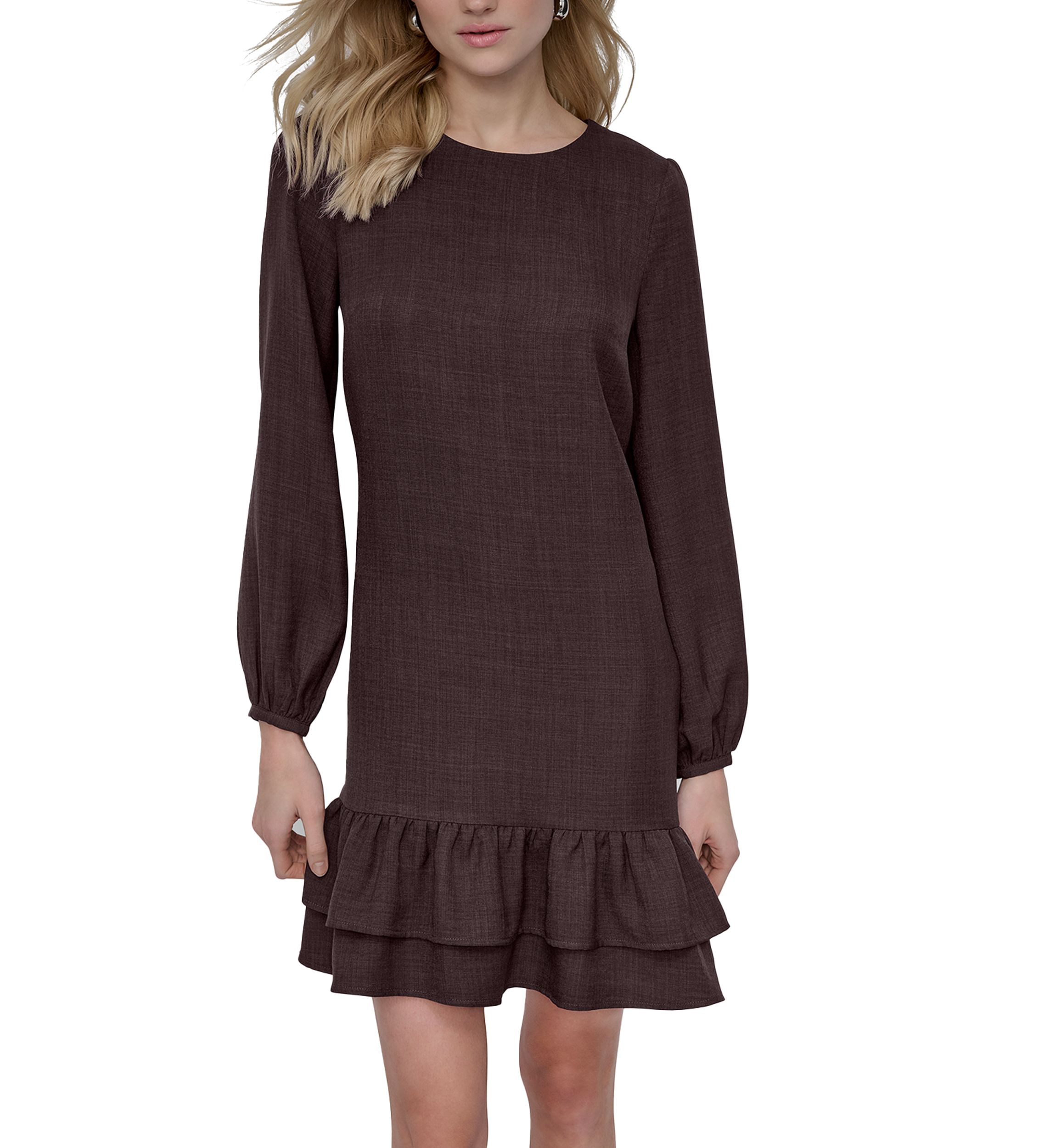 Womens Solid Washer A-Line Dress