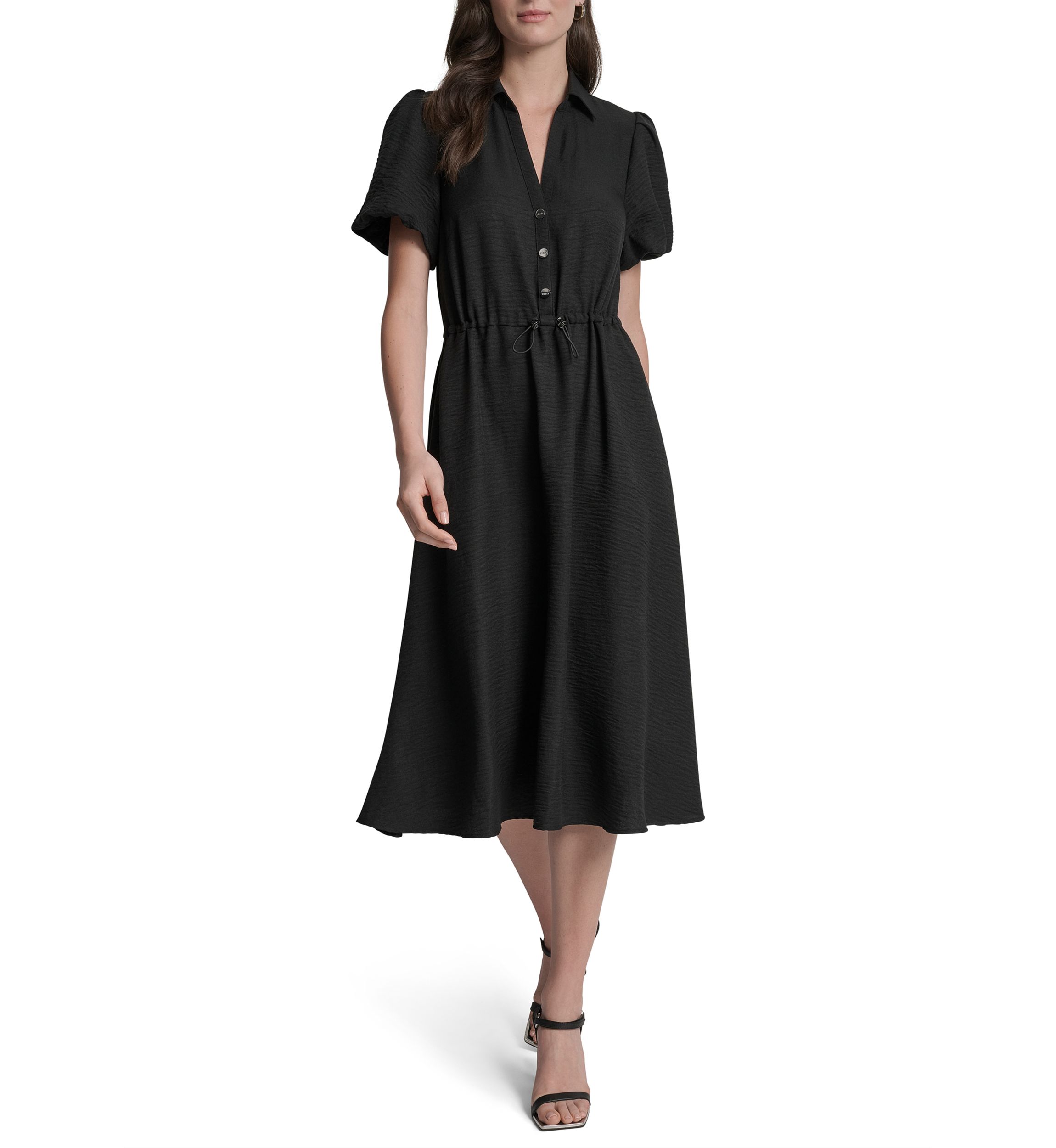 black dress and white Baltic Born Womens Adela Maxi Dress | Black + White