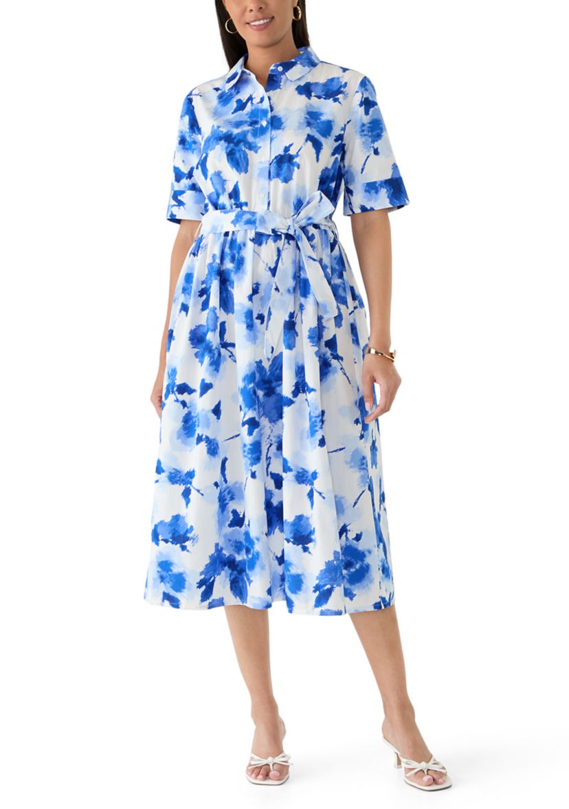 dkny blue floral dress Printed Tiered Midi Tank Dress | A-Line Dress