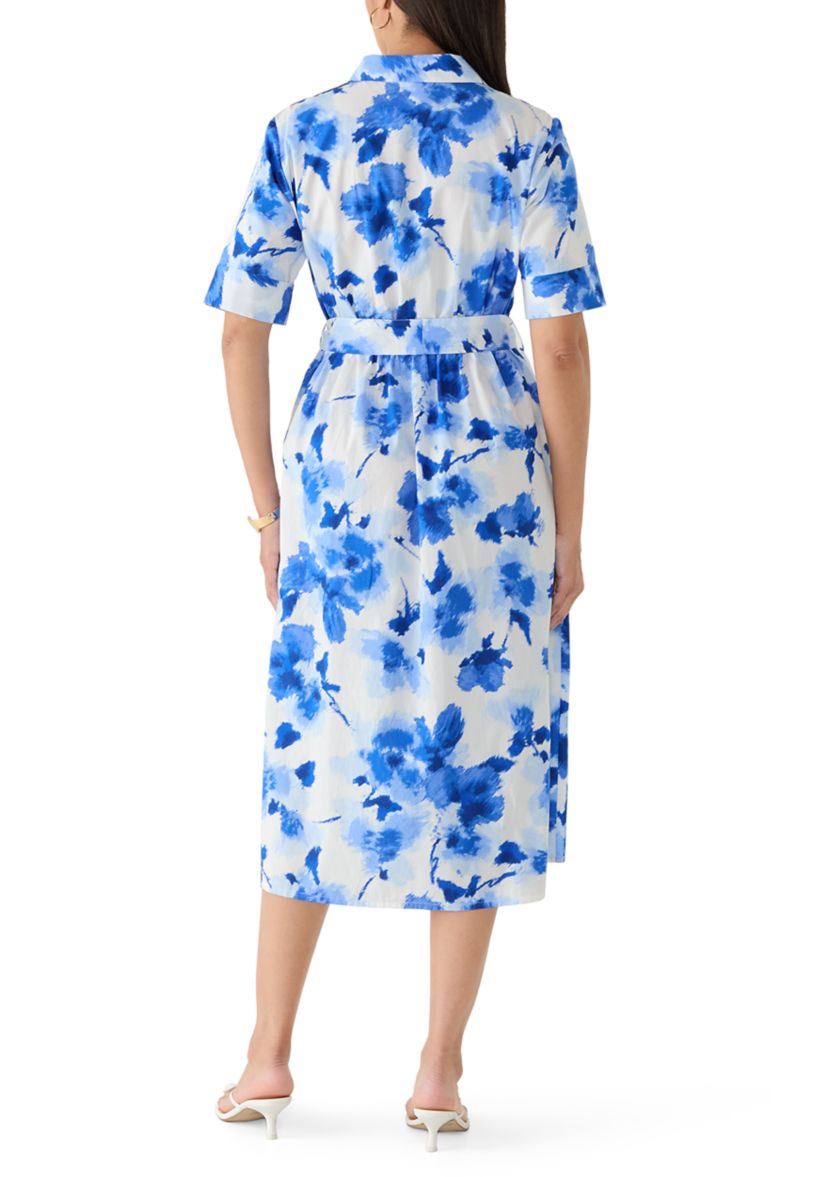 dkny blue floral dress Shirt together silhouette that always Asymmetrical waist corset Ellie Wilde by Mon Size:Made To Size